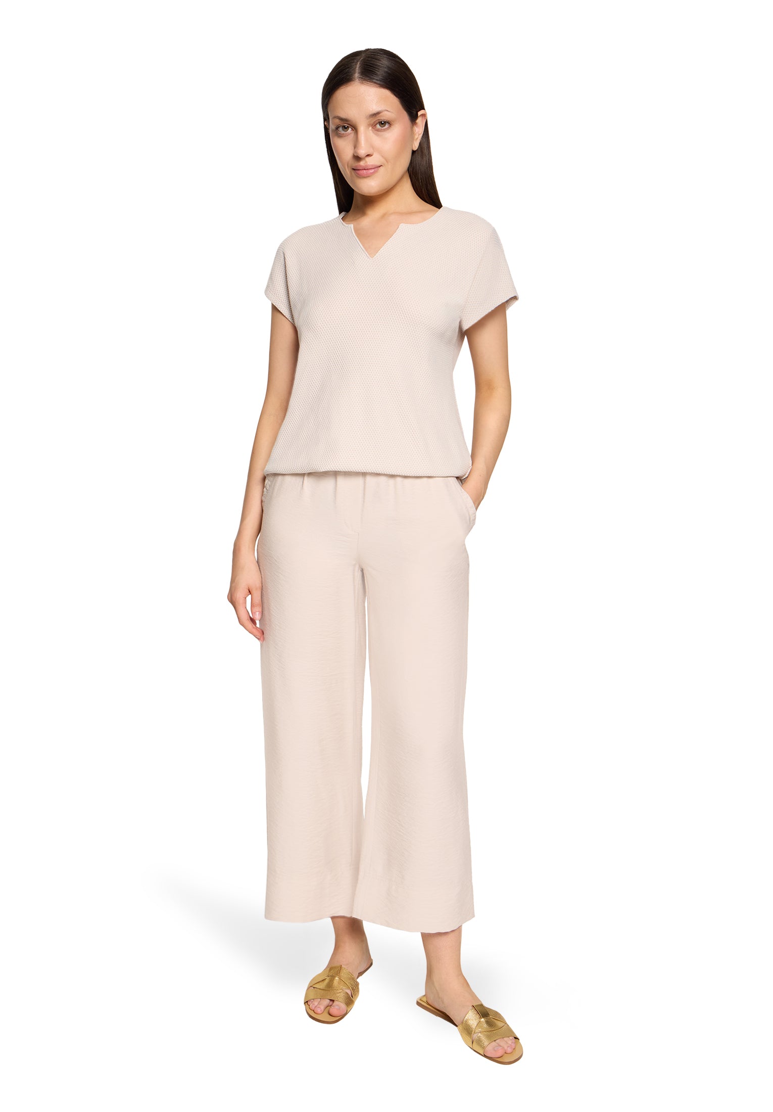 Betty & Co Damen T-Shirts Nature/Cream