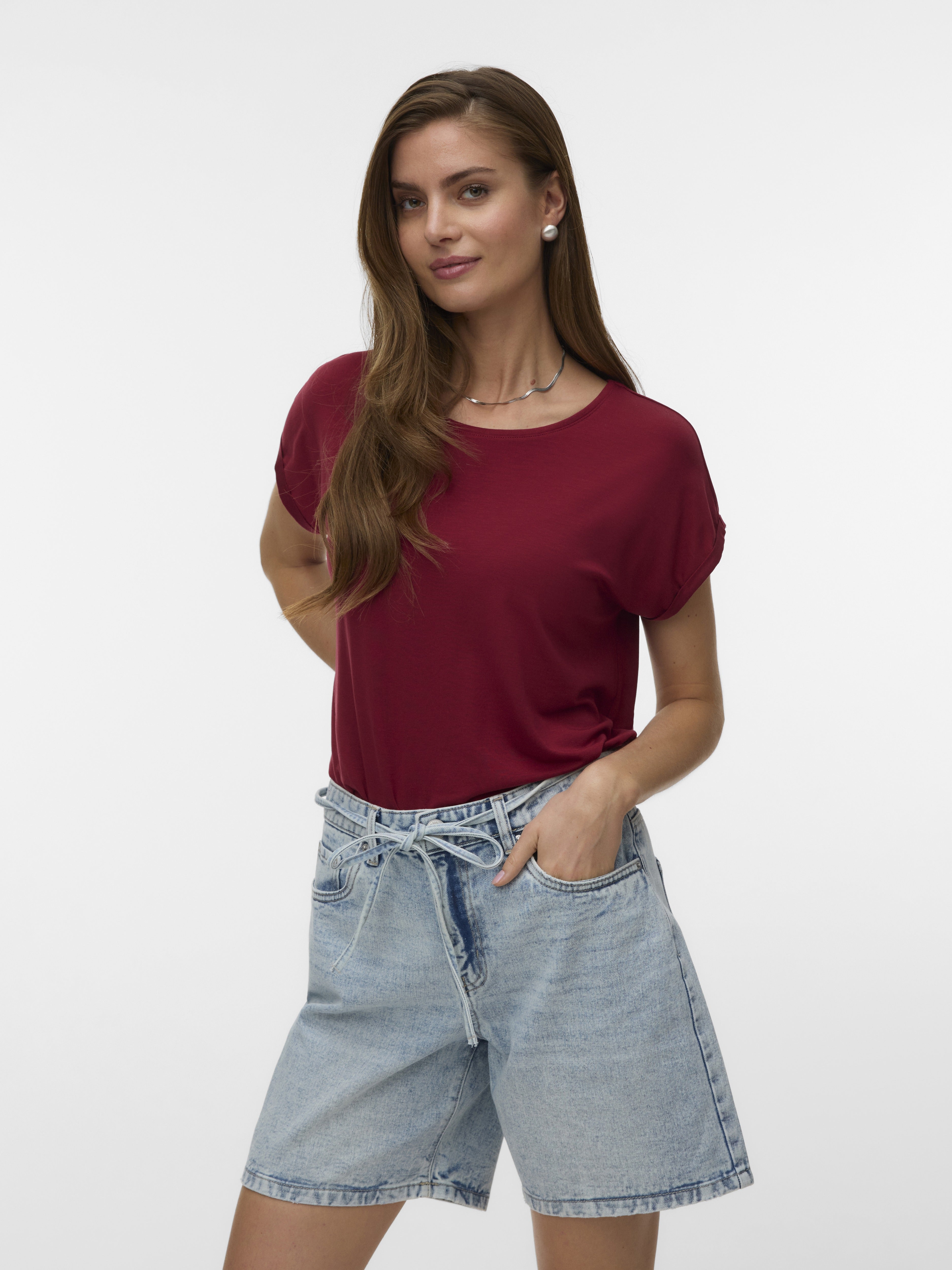 Vero Moda Damen T-Shirts Biking Red