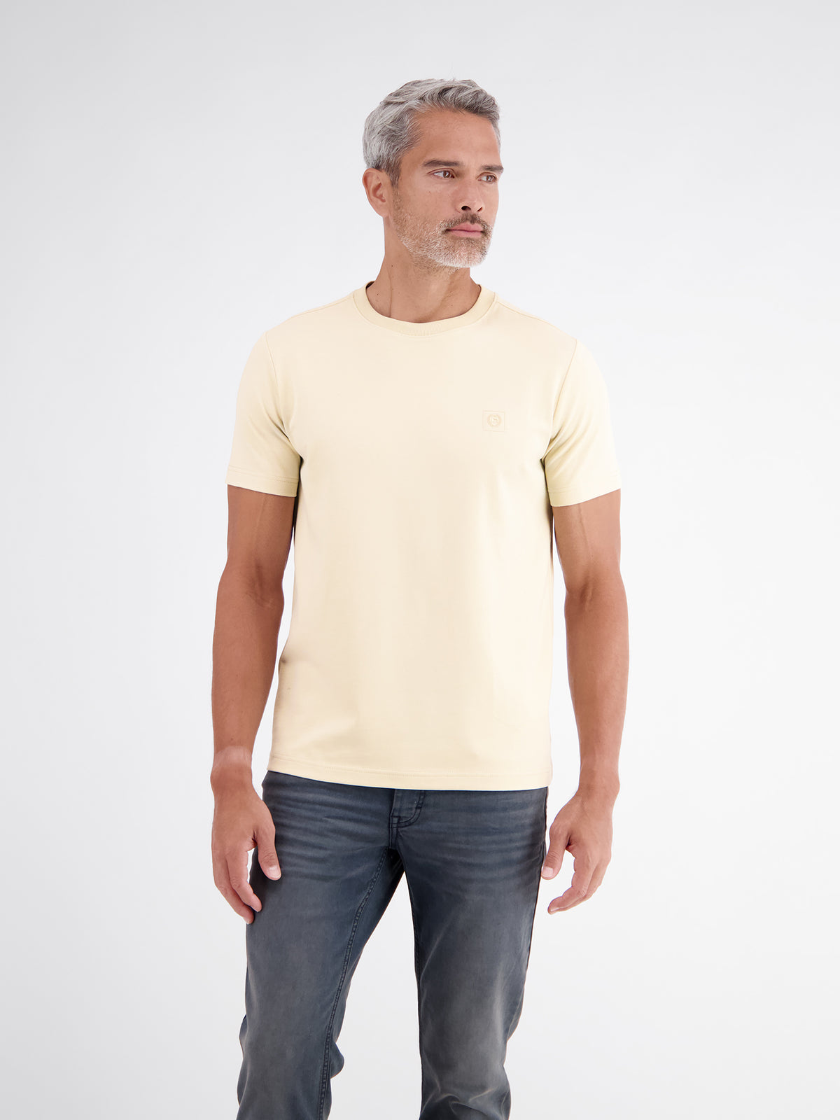 Lerros Herren T-Shirts kurz Foam White