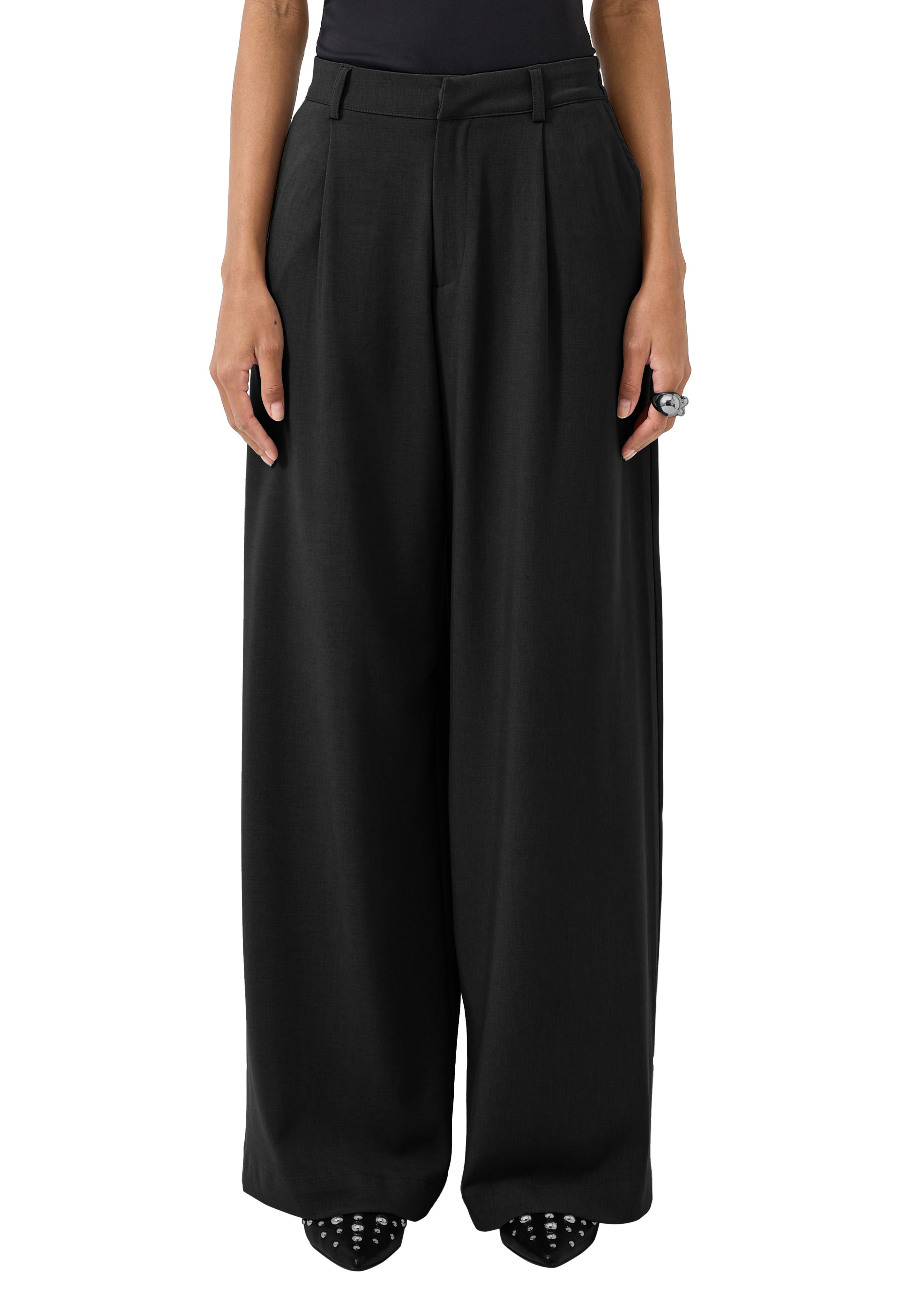 QS by S.Oliver Damen Hosen Grey/Black