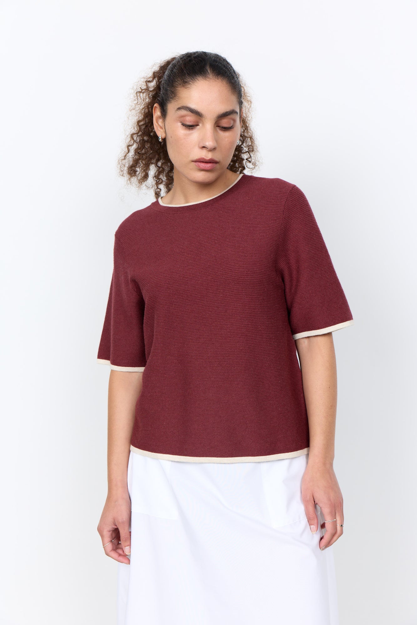 Soya Concept Damen Pullover Oxblood Red Mel