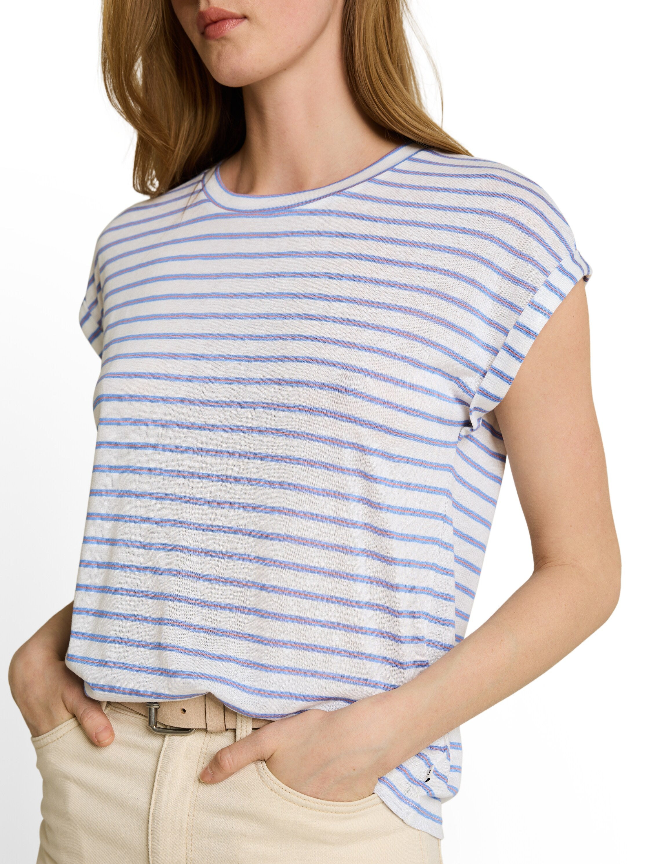 Tom Tailor denim Damen T-Shirts White Blue Cora