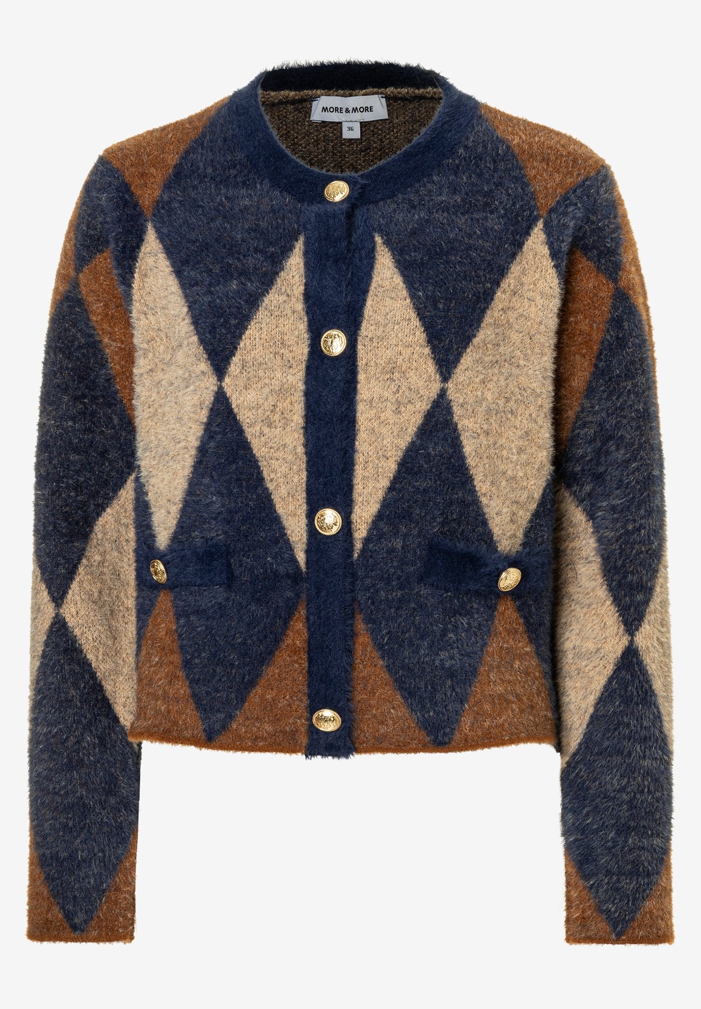 More & More Damen Strickjacken  Argyle Kni