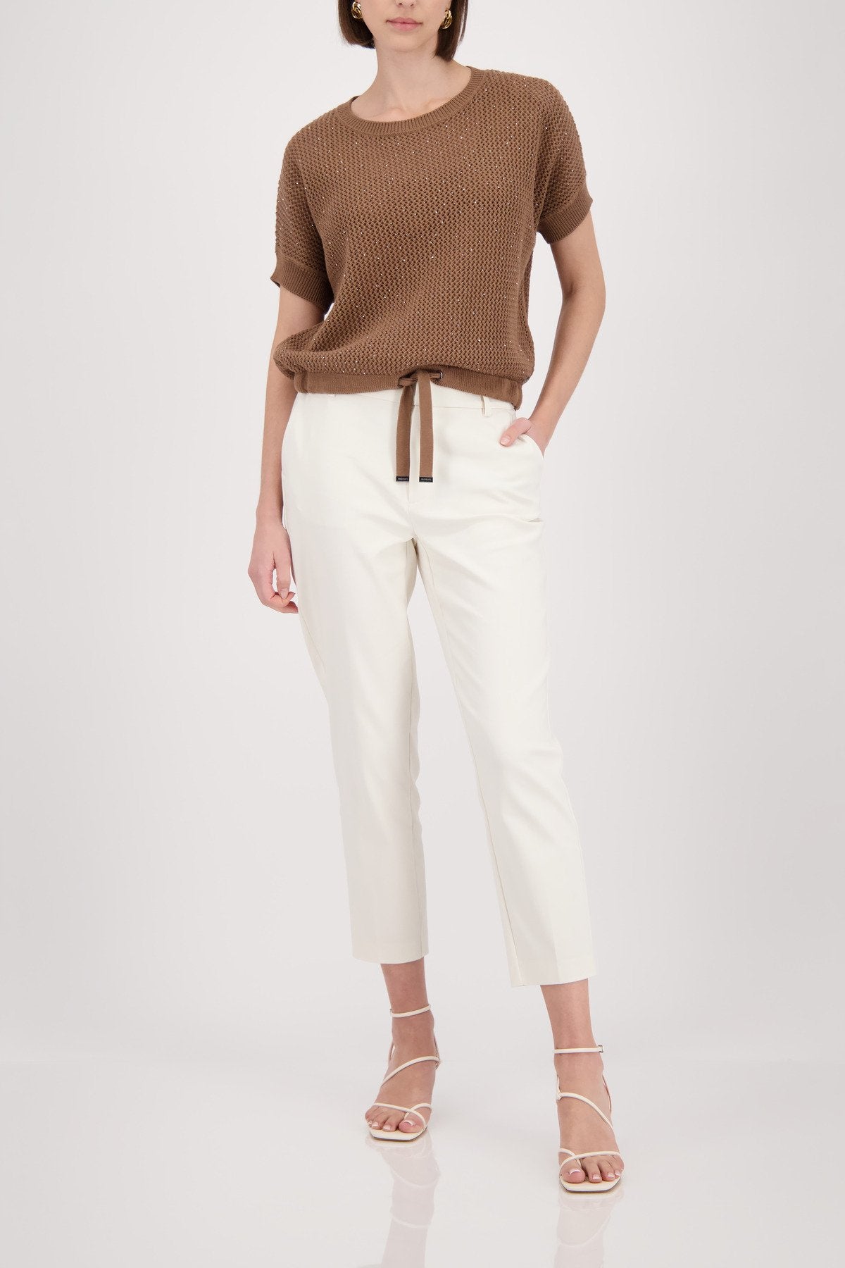 Monari Damen Pullover Mocca