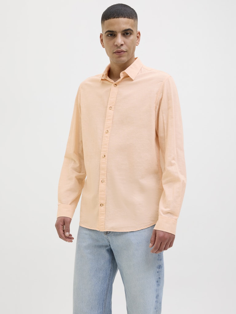 Jack & Jones Herren Hemden lang Peach Parfait
