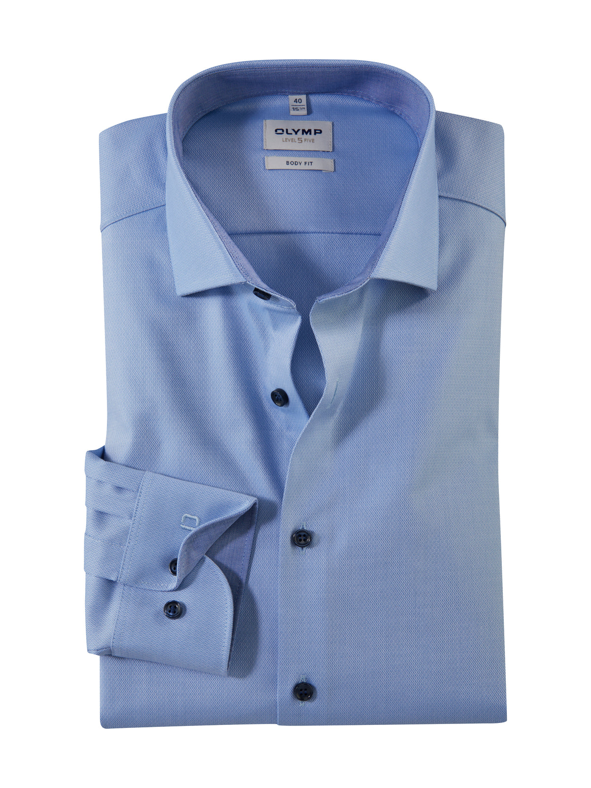 Olymp Herren Hemden lang  Bleu