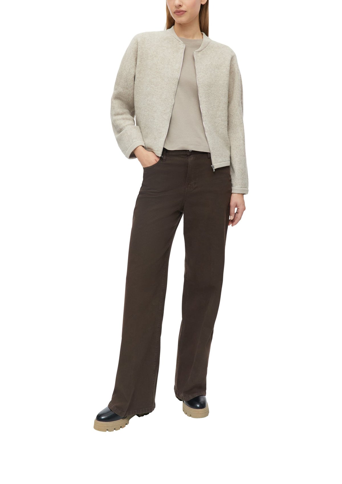S. Oliver red Damen Strickjacken W Brown