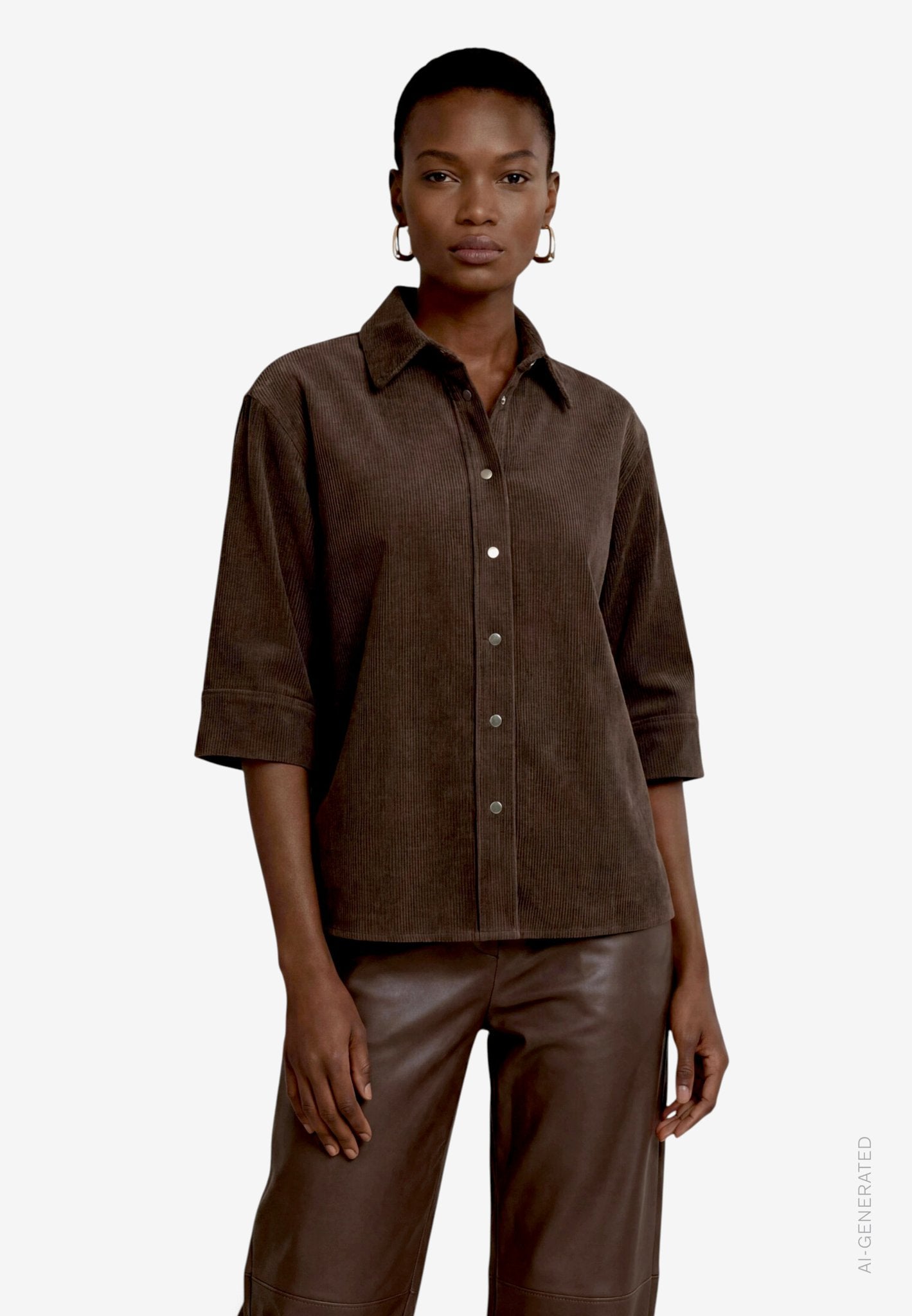 Zero Damen Blusen kurz Black Coffee