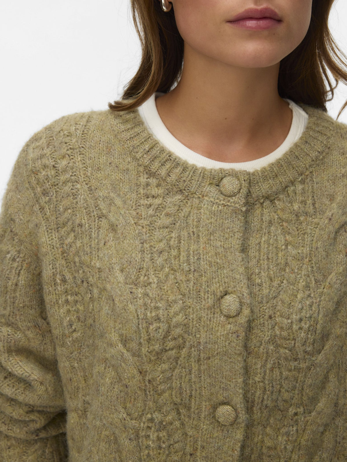 Vero Moda Damen Strickjacken Oil Green/Melan