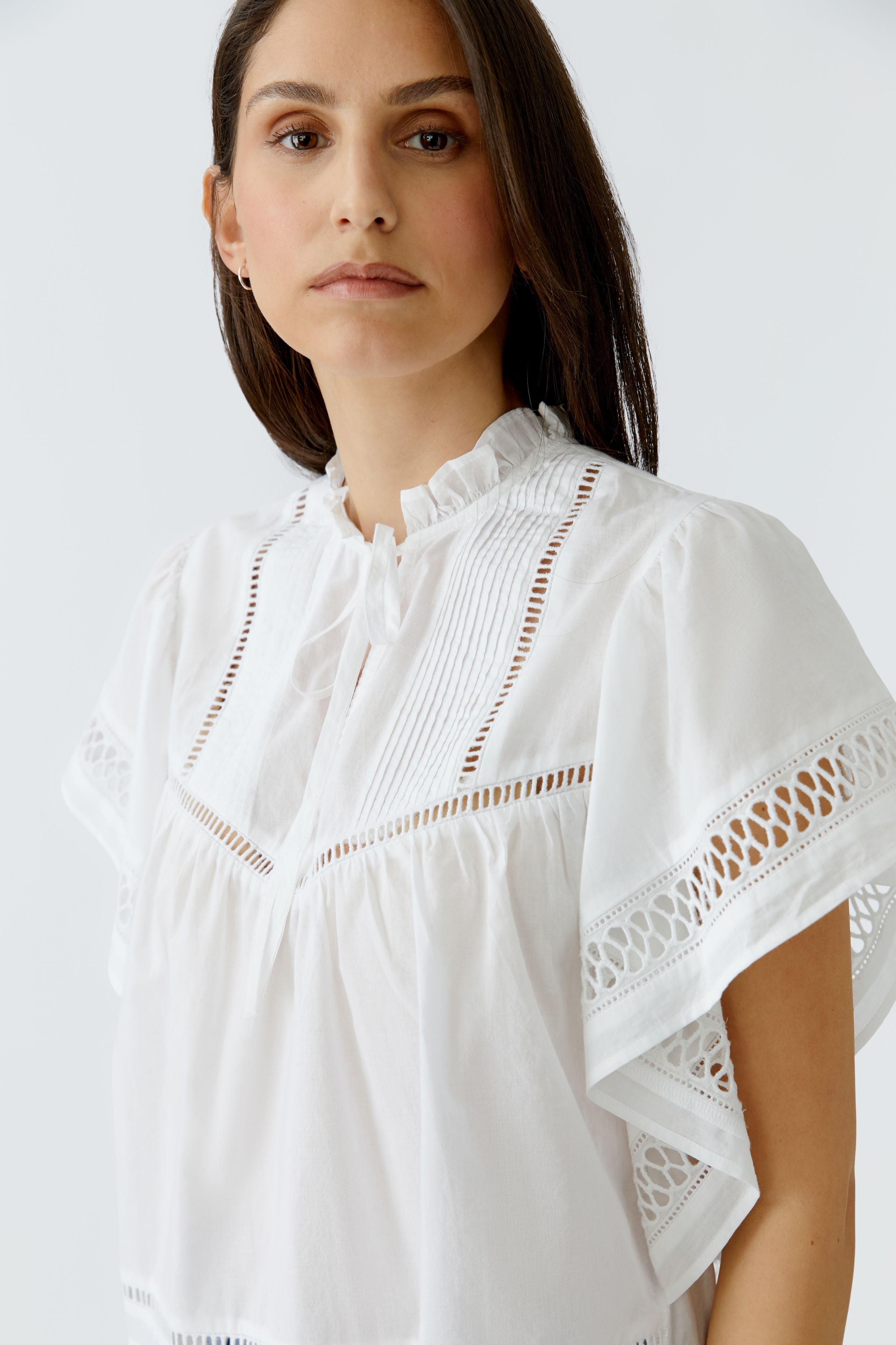 Oui Damen Blusen Optic Whit