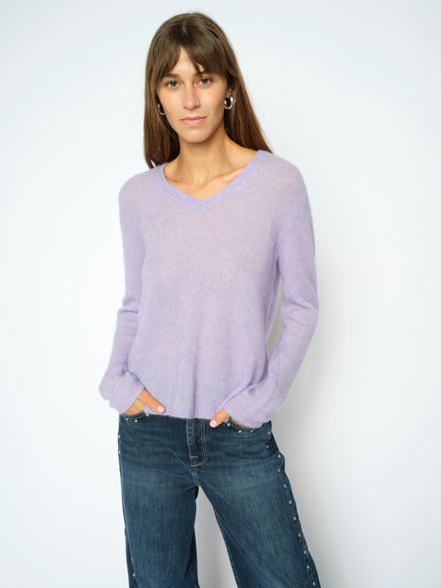 Mos Mosh Damen Strickjacken Violet Tulip