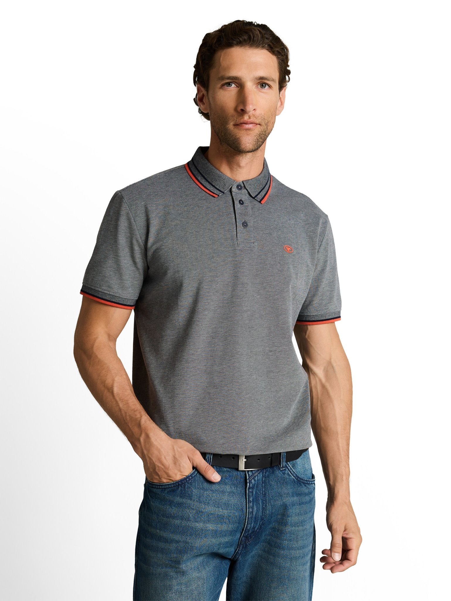 Tom Tailor Herren Polo-Shirts Greyish Green T