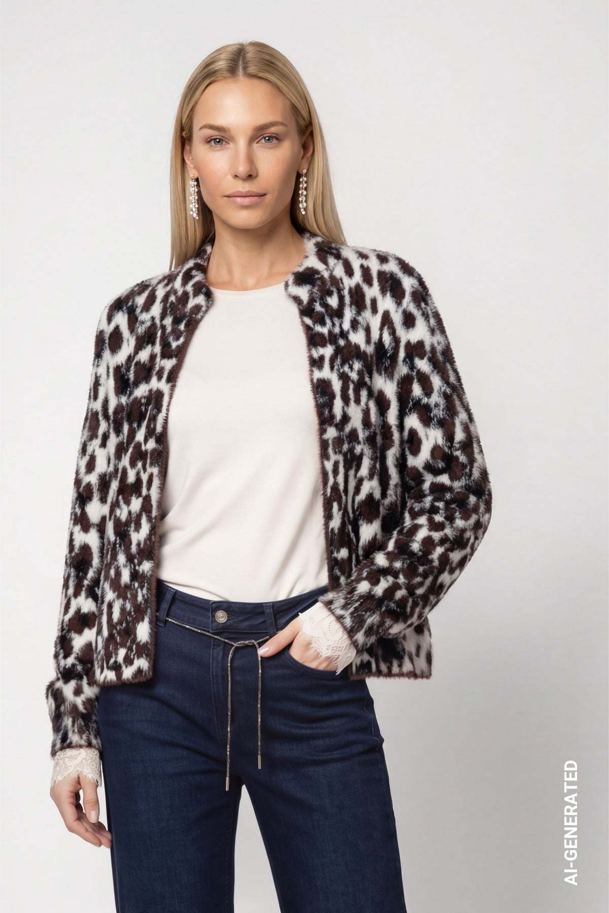 Monari Damen Strickjacken  Black Coffe