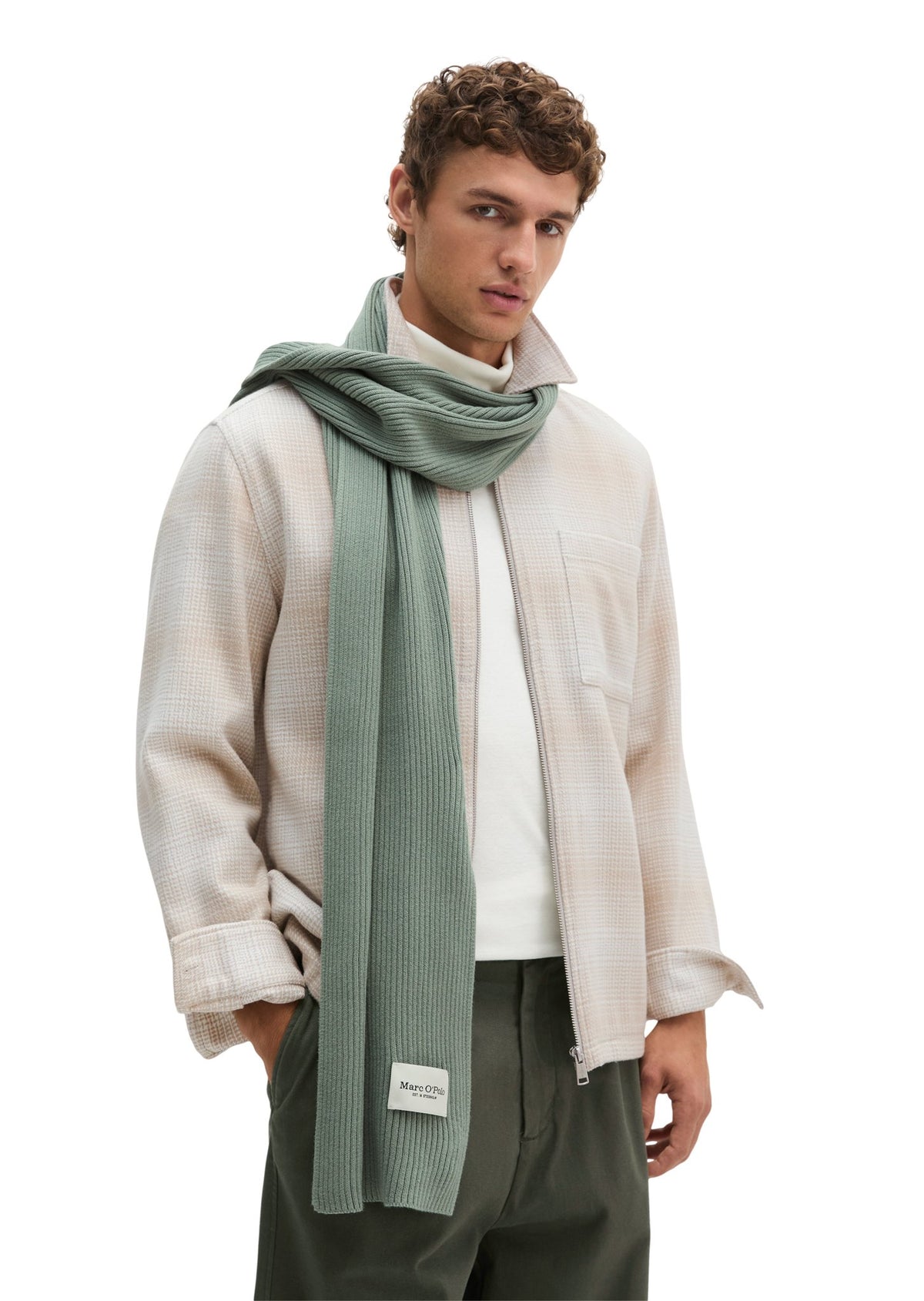 Marc O'Polo Herren Schals Faded Mint