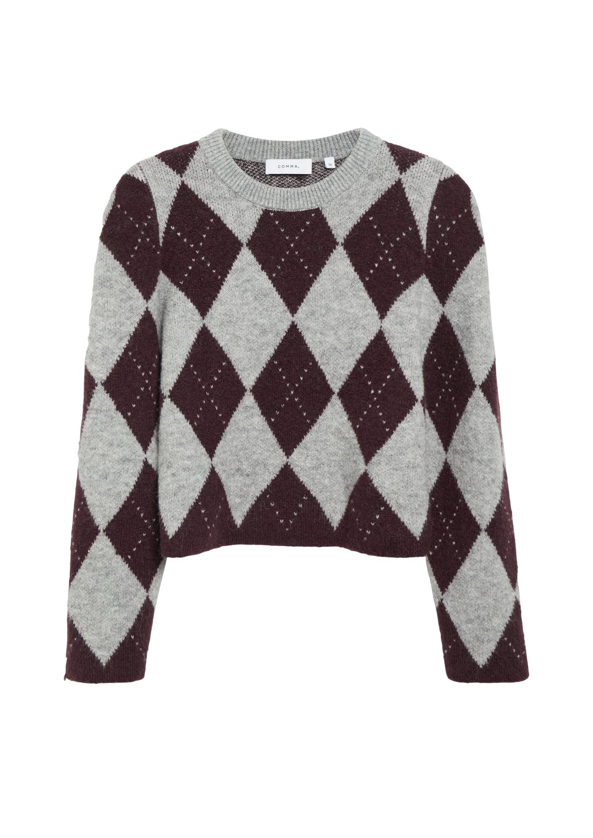 Comma Damen Pullover J Grey/Black
