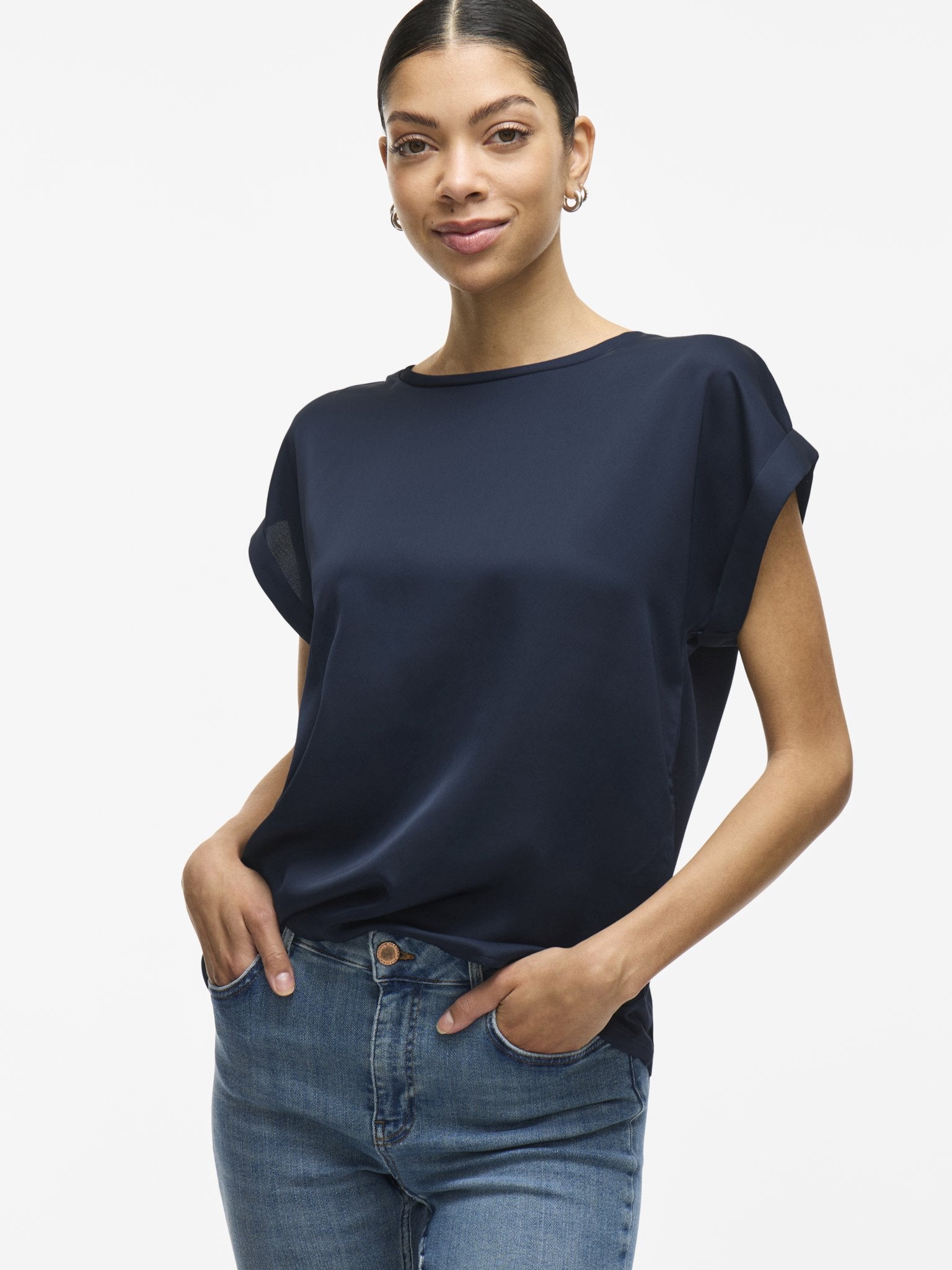 Vila Damen Tops Navy Blazer