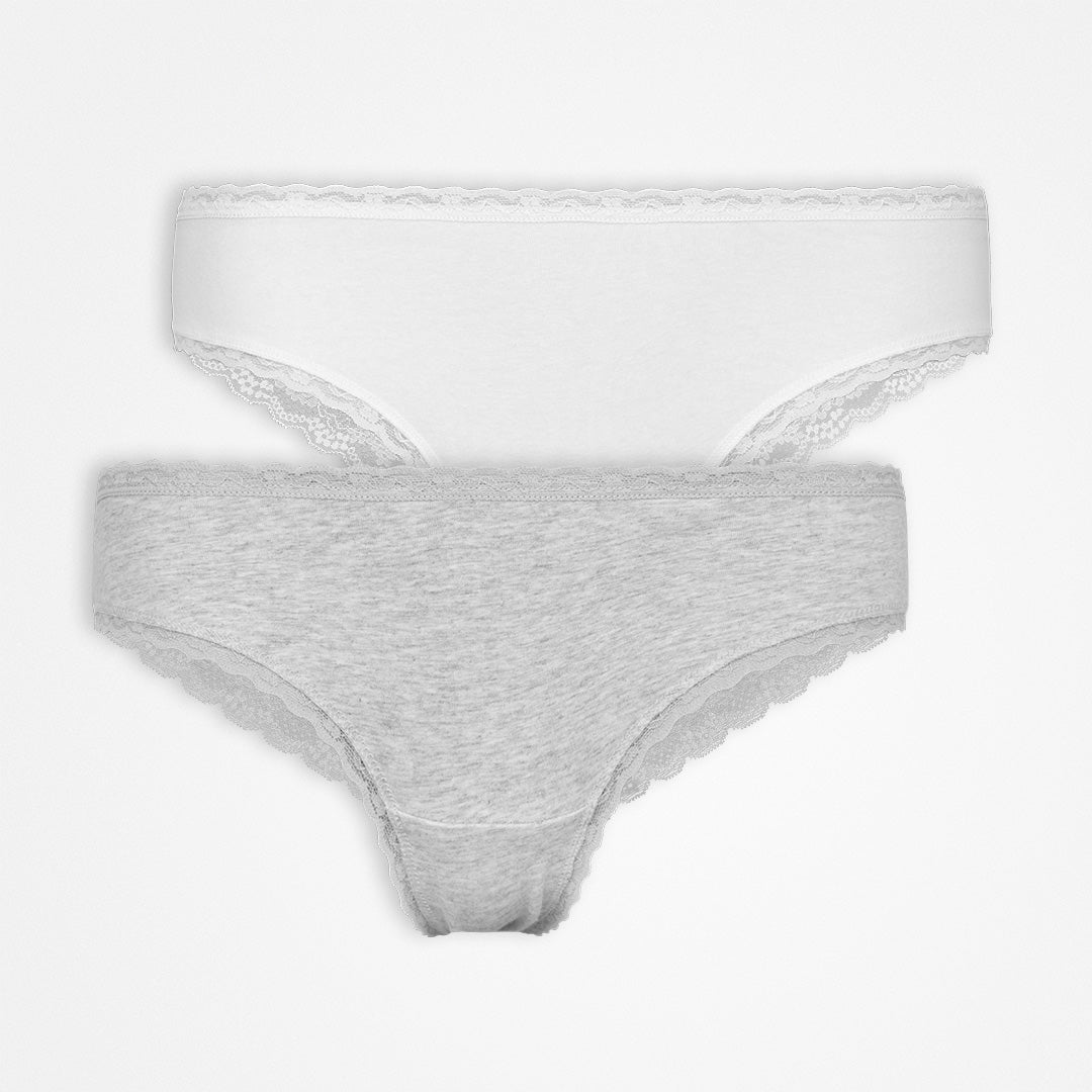 Snocks Slip  Grey/White