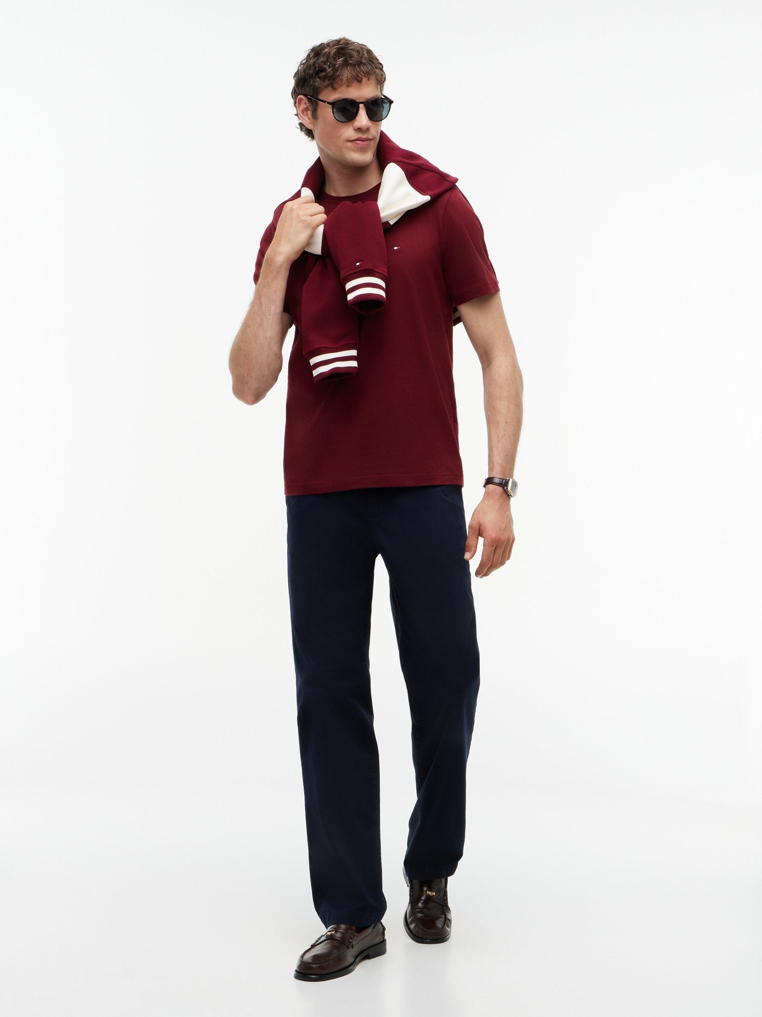 Tommy Hilfiger Herren T-Shirts kurz Vlp Purple