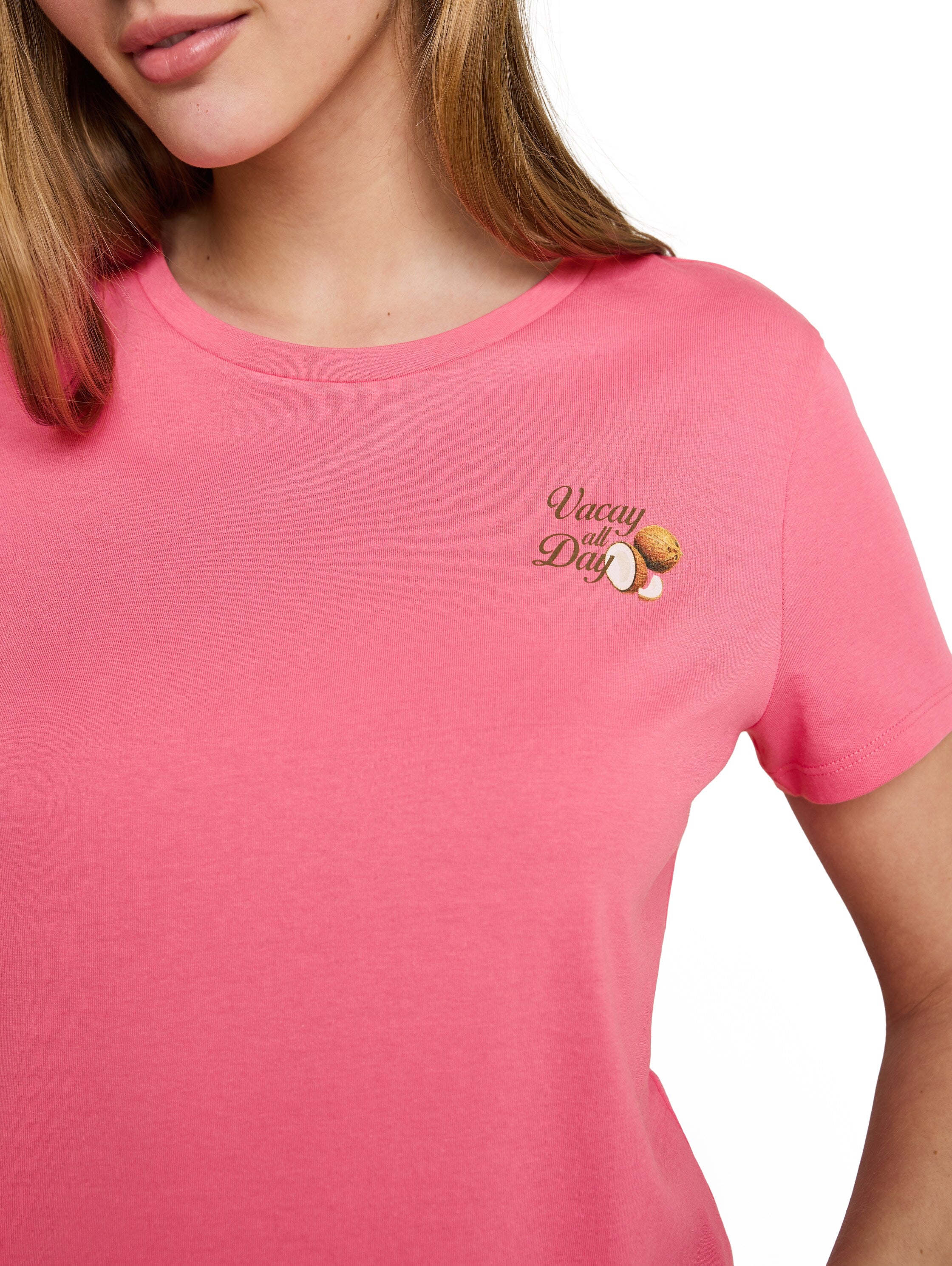 Tom Tailor denim Damen T-Shirts Soft Bright Pin