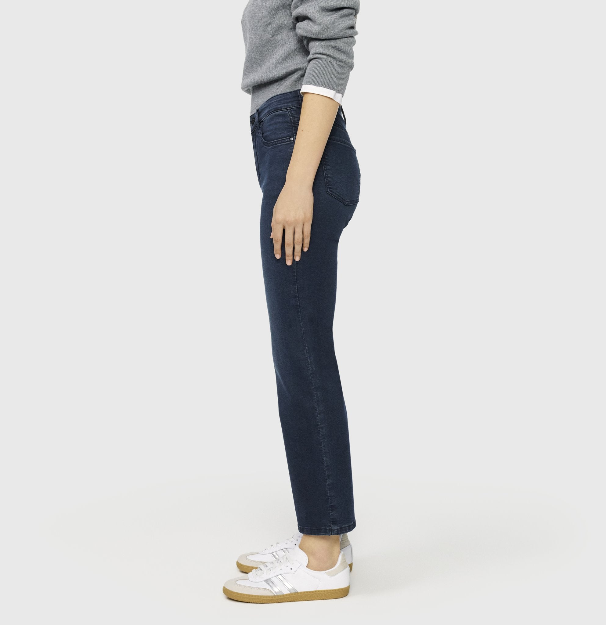 Mac Damen Jeans Blue Overdyed B