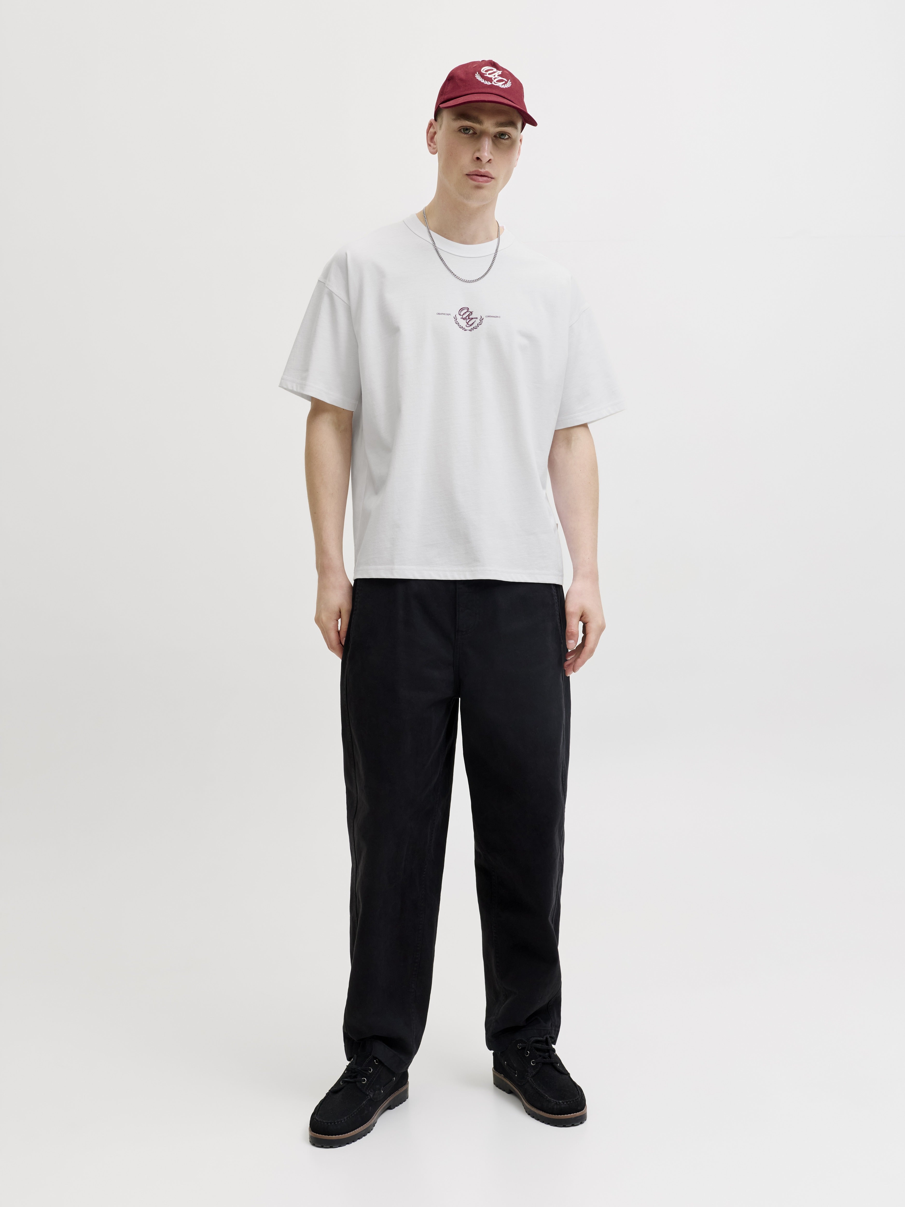 Jack & Jones Herren T-Shirts kurz Bright White