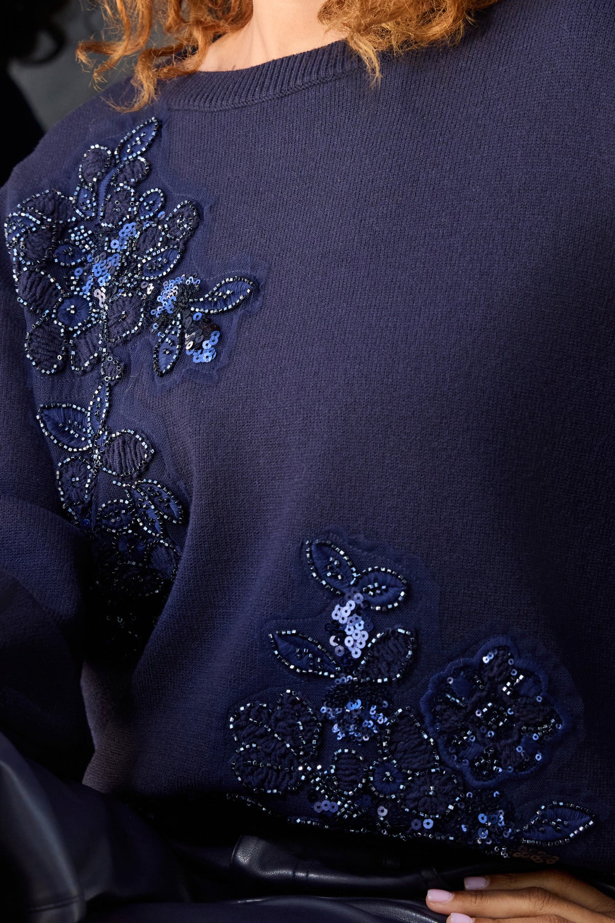 Monari Damen Pullover  Dark Blue