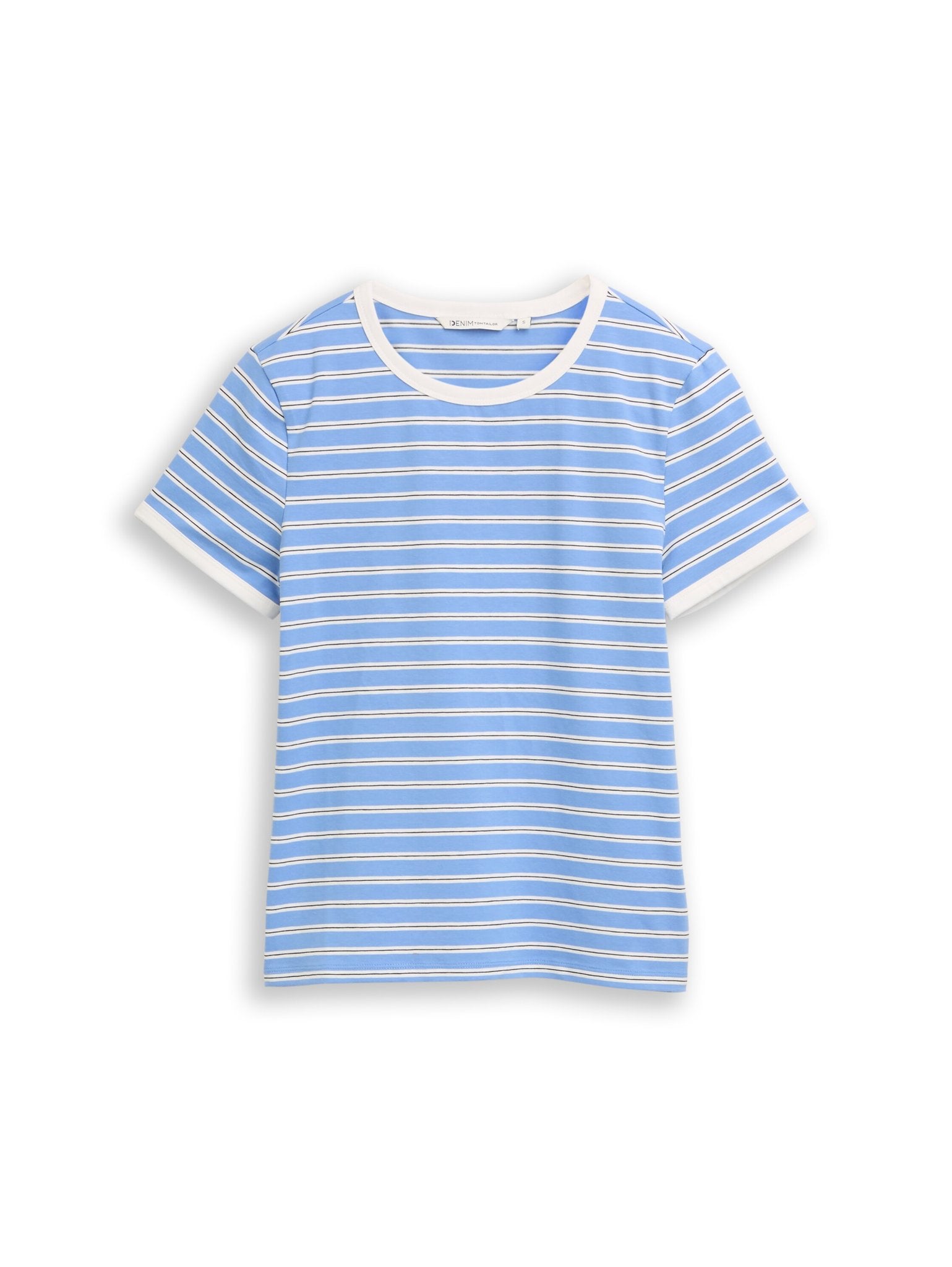 Tom Tailor denim Damen T-Shirts Blue White Blac