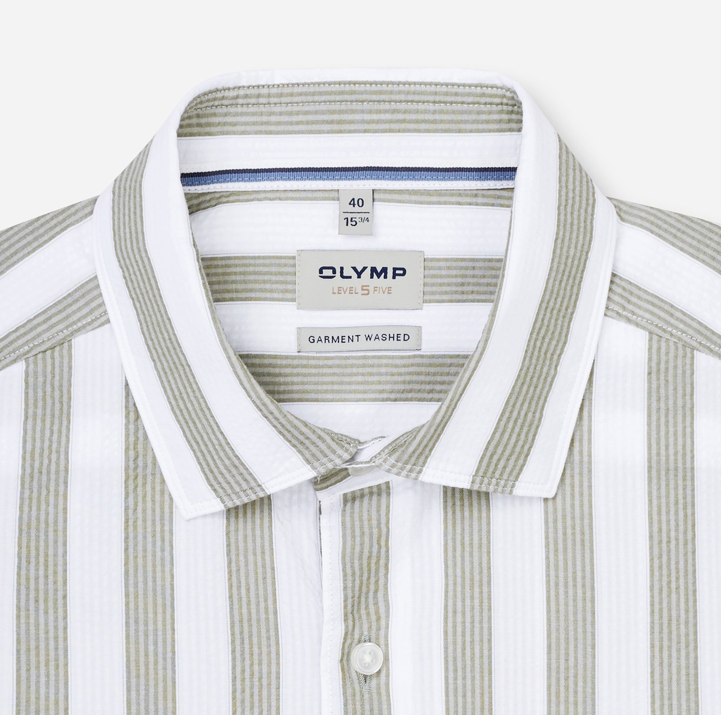 Olymp Herren Hemden lang  Oliv