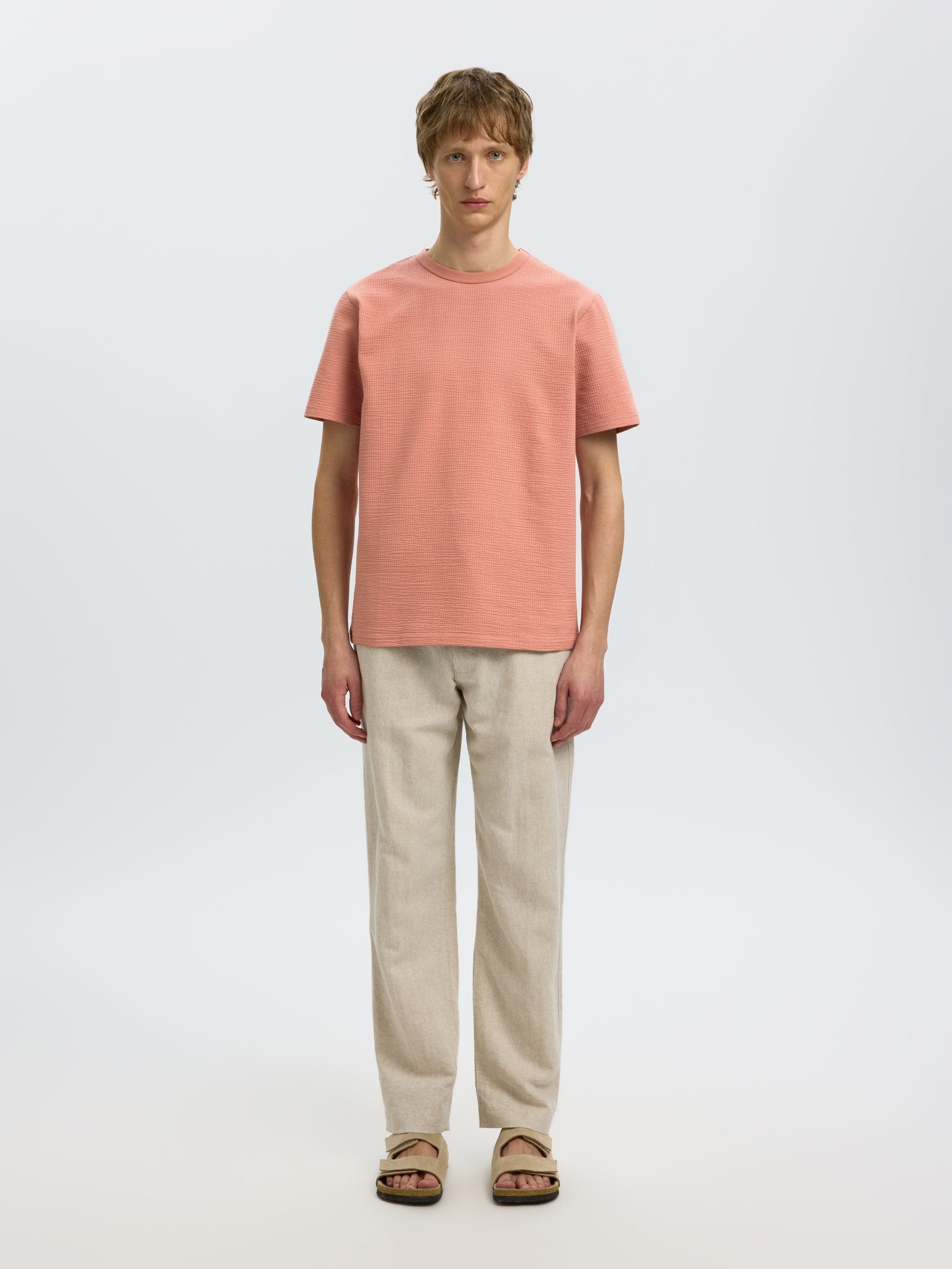 Selected homme Herren T-Shirts kurz  Rose Daw