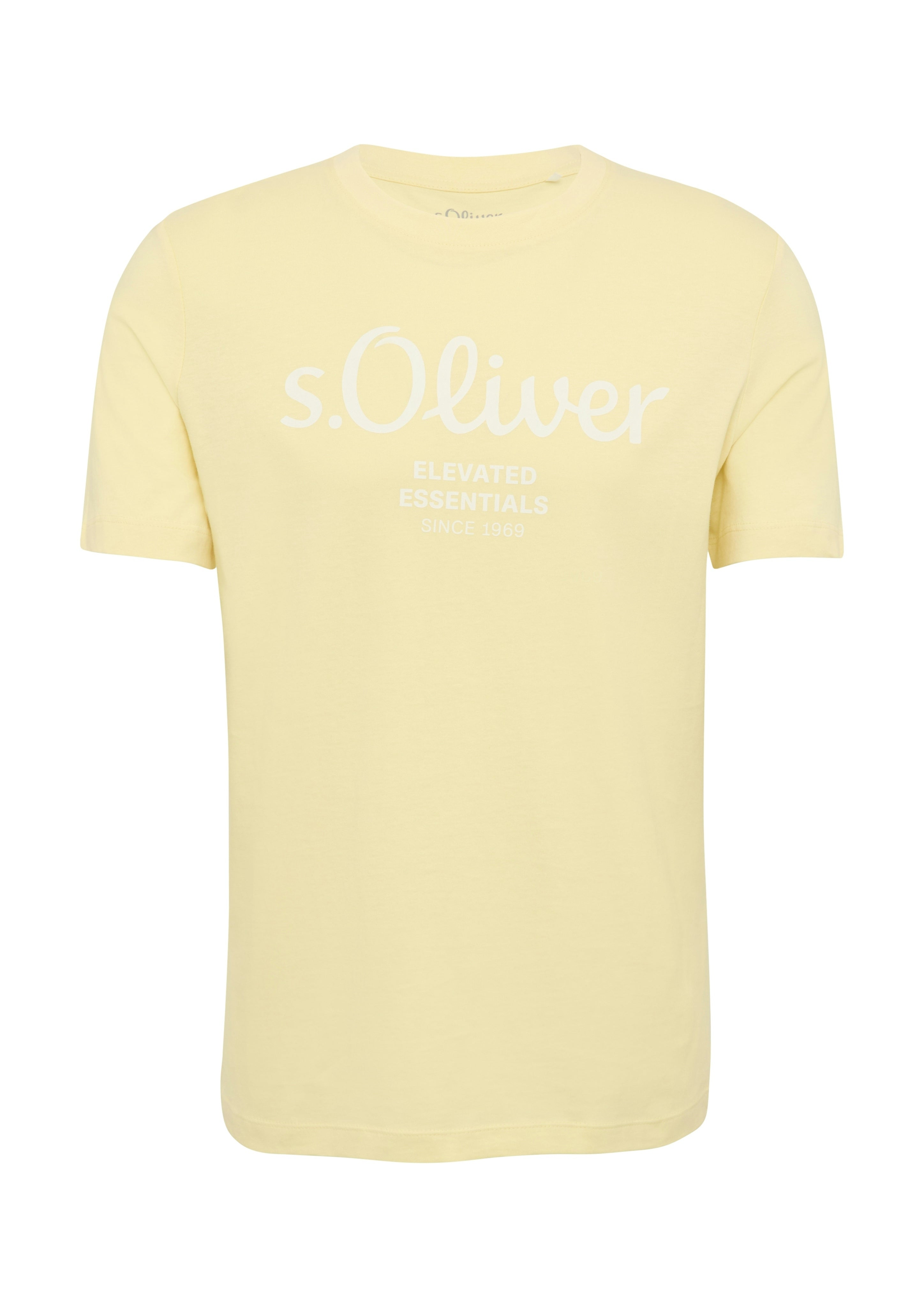 S. Oliver red Herren T-Shirts kurz Yellow