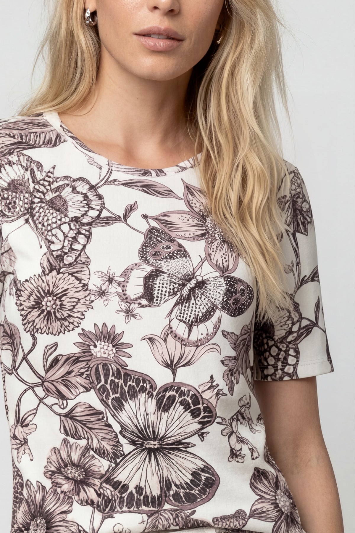 Monari Damen T-Shirts  Taupe Gemus