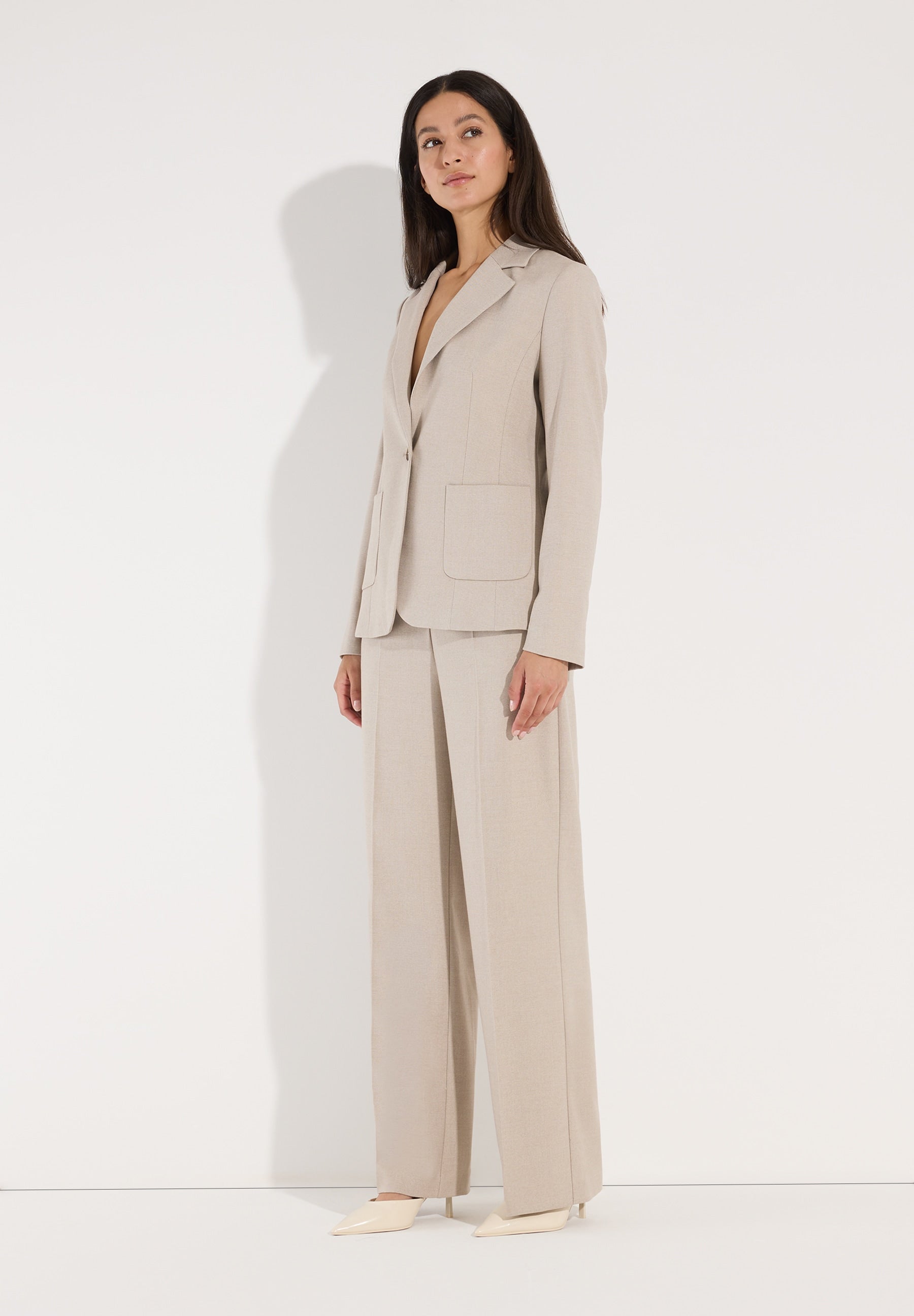 More & More Damen Blazer Pale Stone