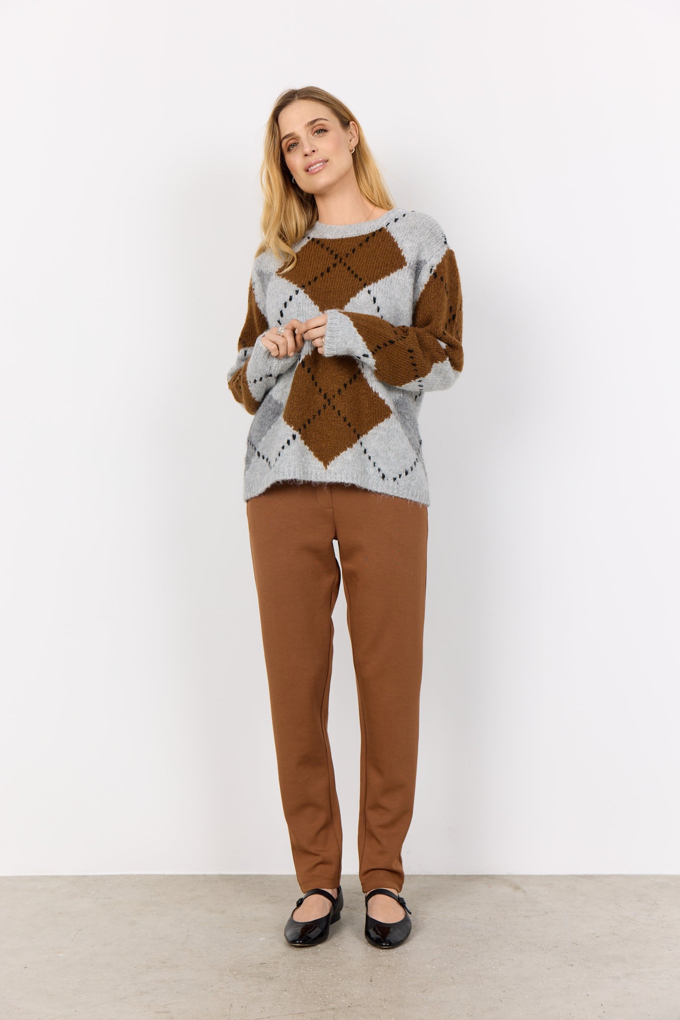 Soya Concept Damen Pullover Lt Grey Melange