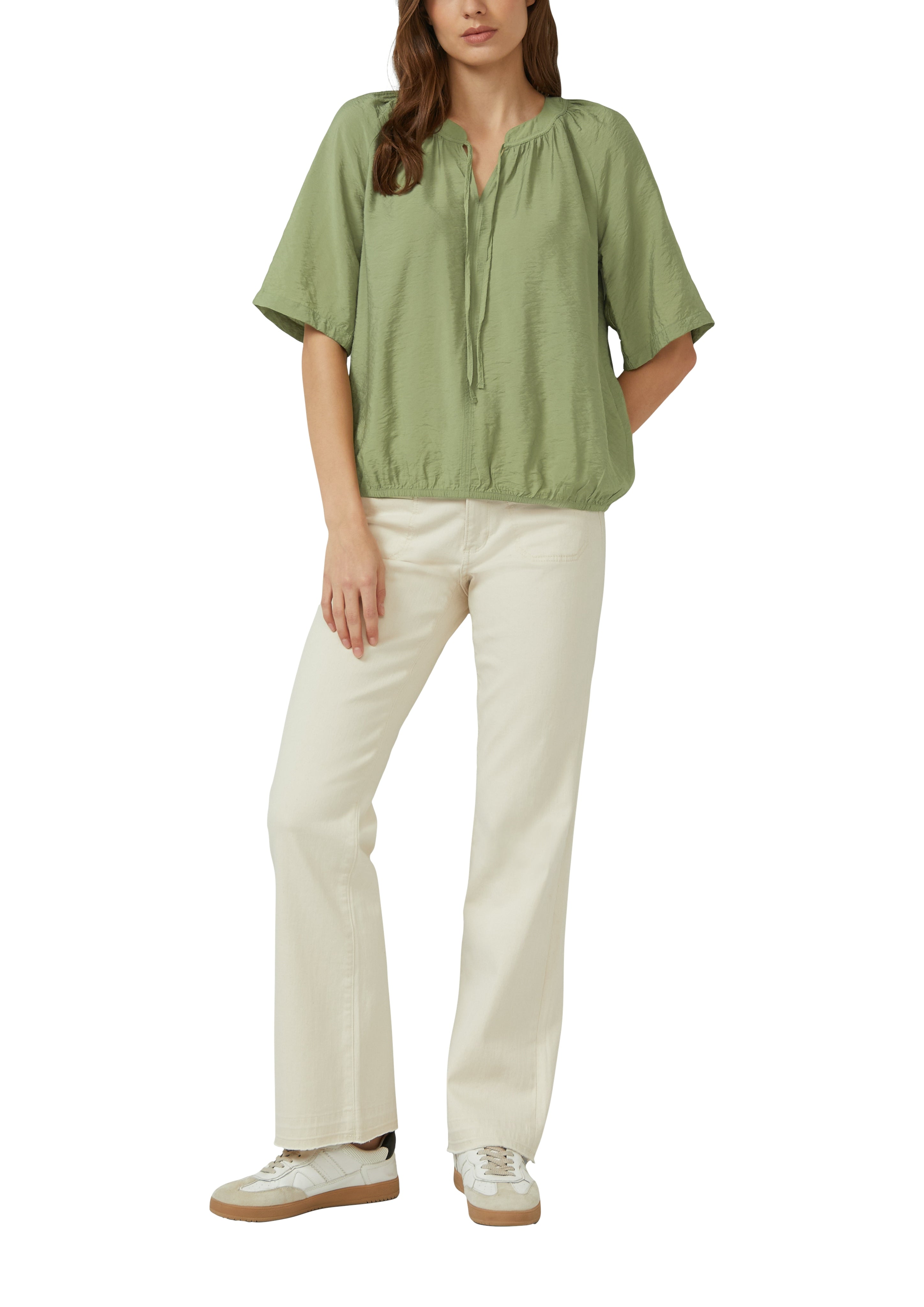 S. Oliver red Damen Blusen kurz Green