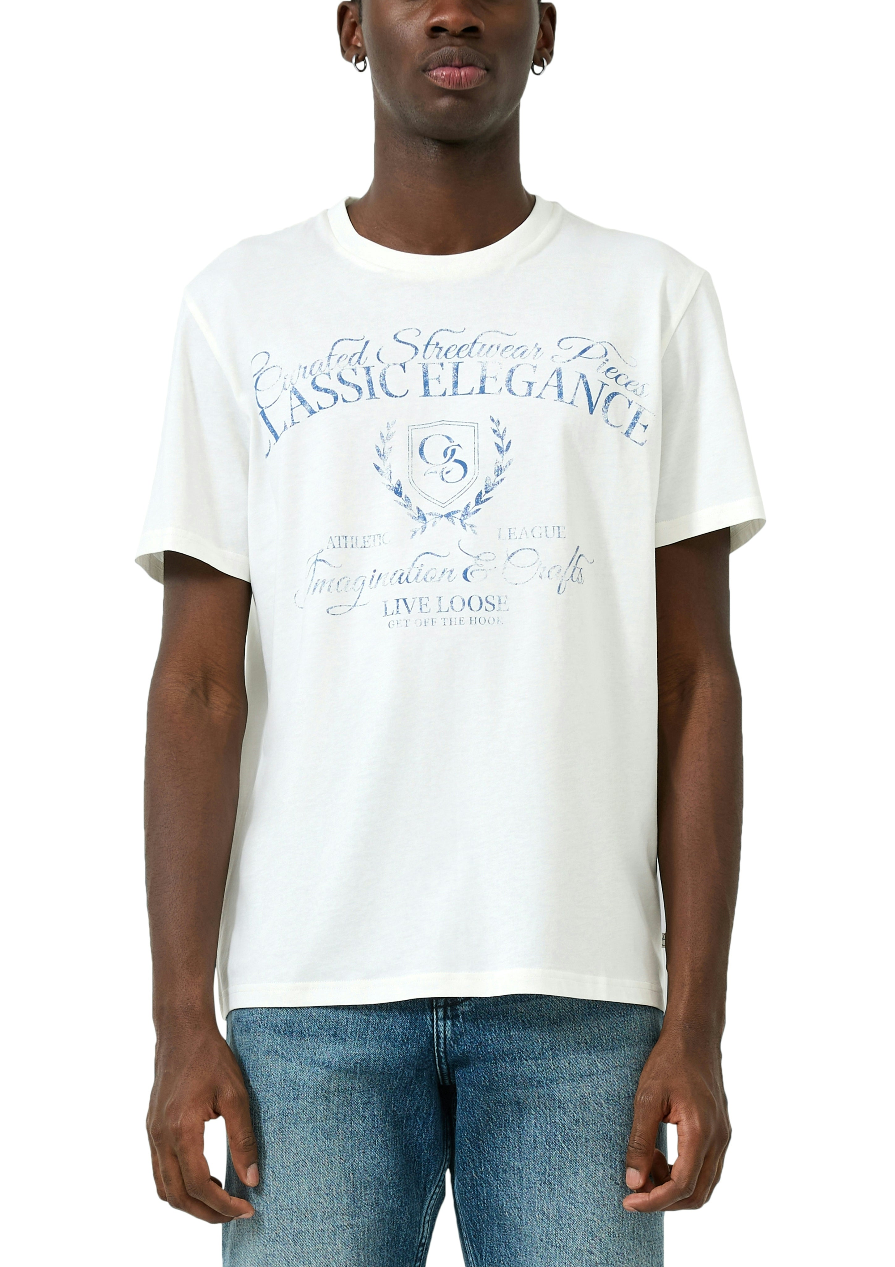 QS by S.Oliver Herren T-Shirts kurz White