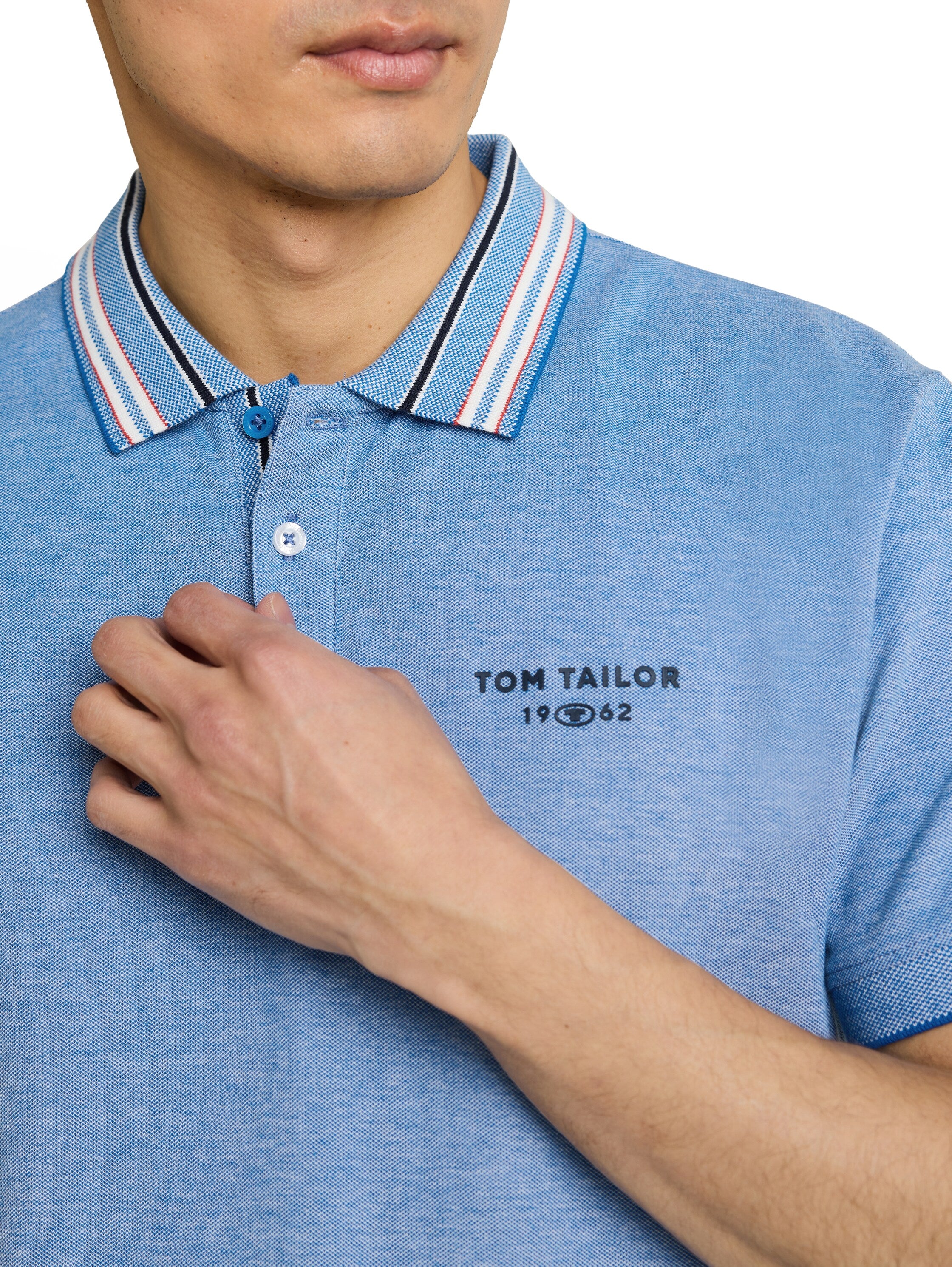 Tom Tailor Herren Polo-Shirts Surf Blue