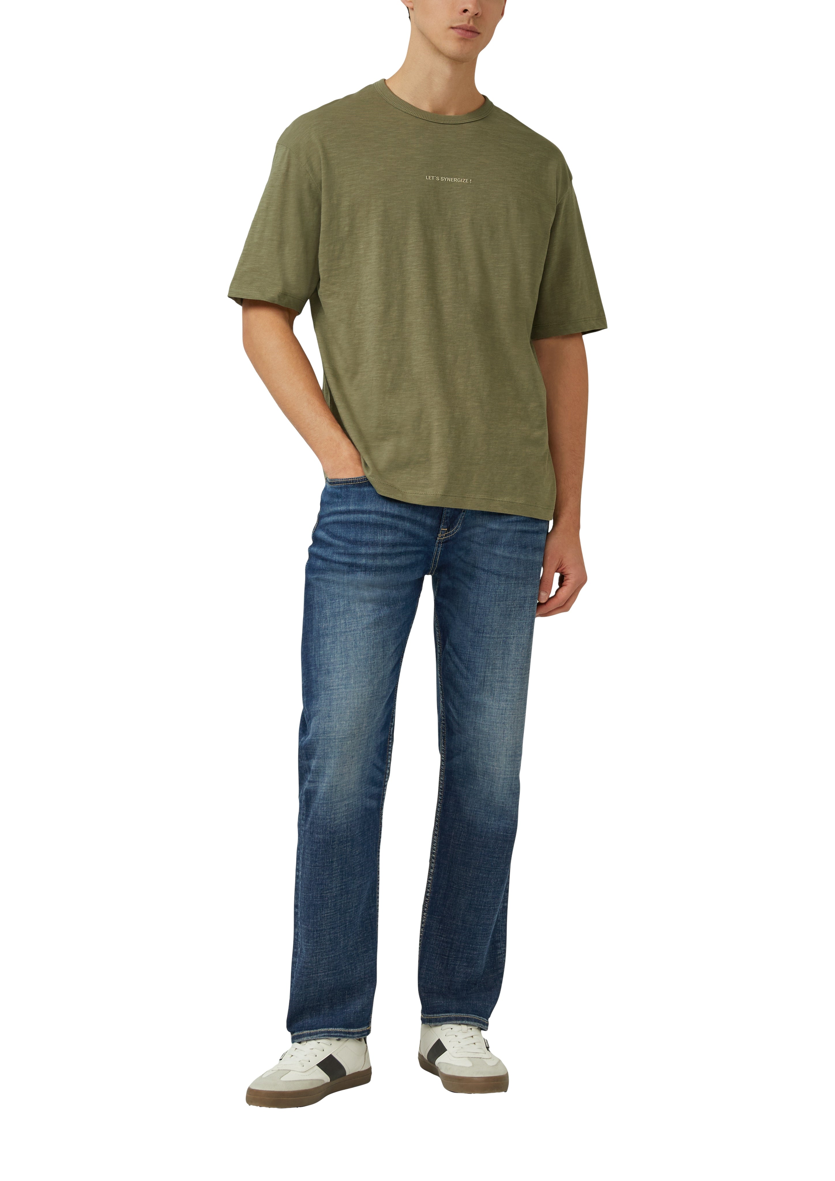 S. Oliver red Herren T-Shirts kurz Green