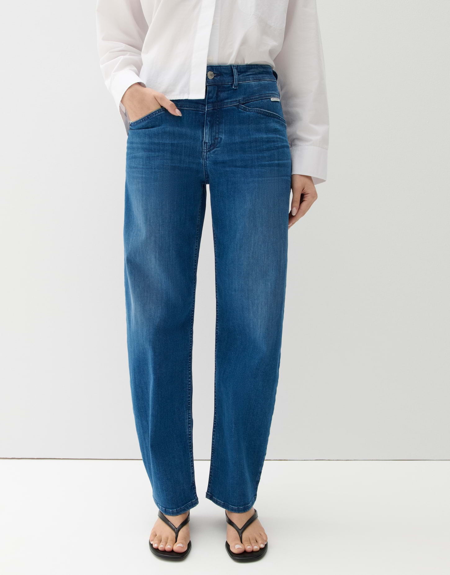 Opus Pants Damen Jeans  Mid Blue