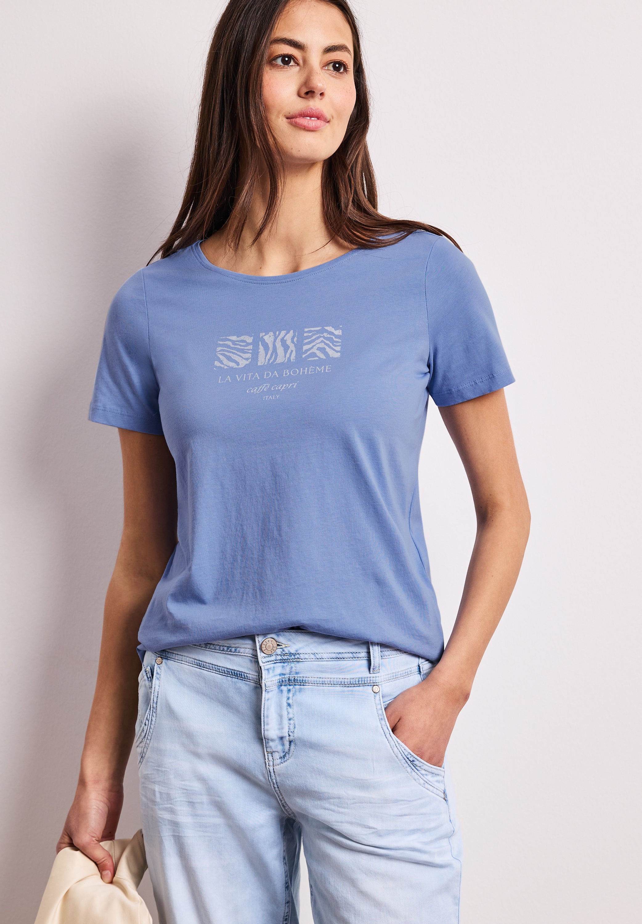 Street One Damen T-Shirts  Drift Blu