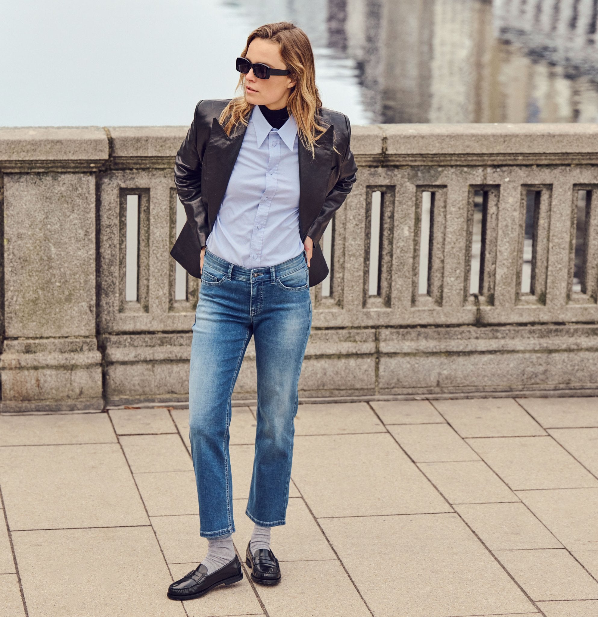 Mac Damen Jeans Stormy Midblue