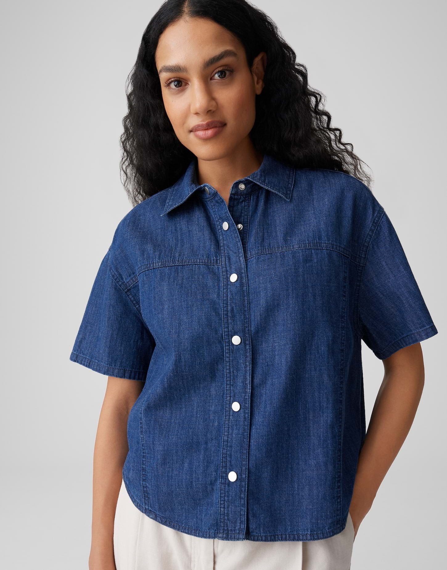Opus Damen Blusen Mid Aegean Blue