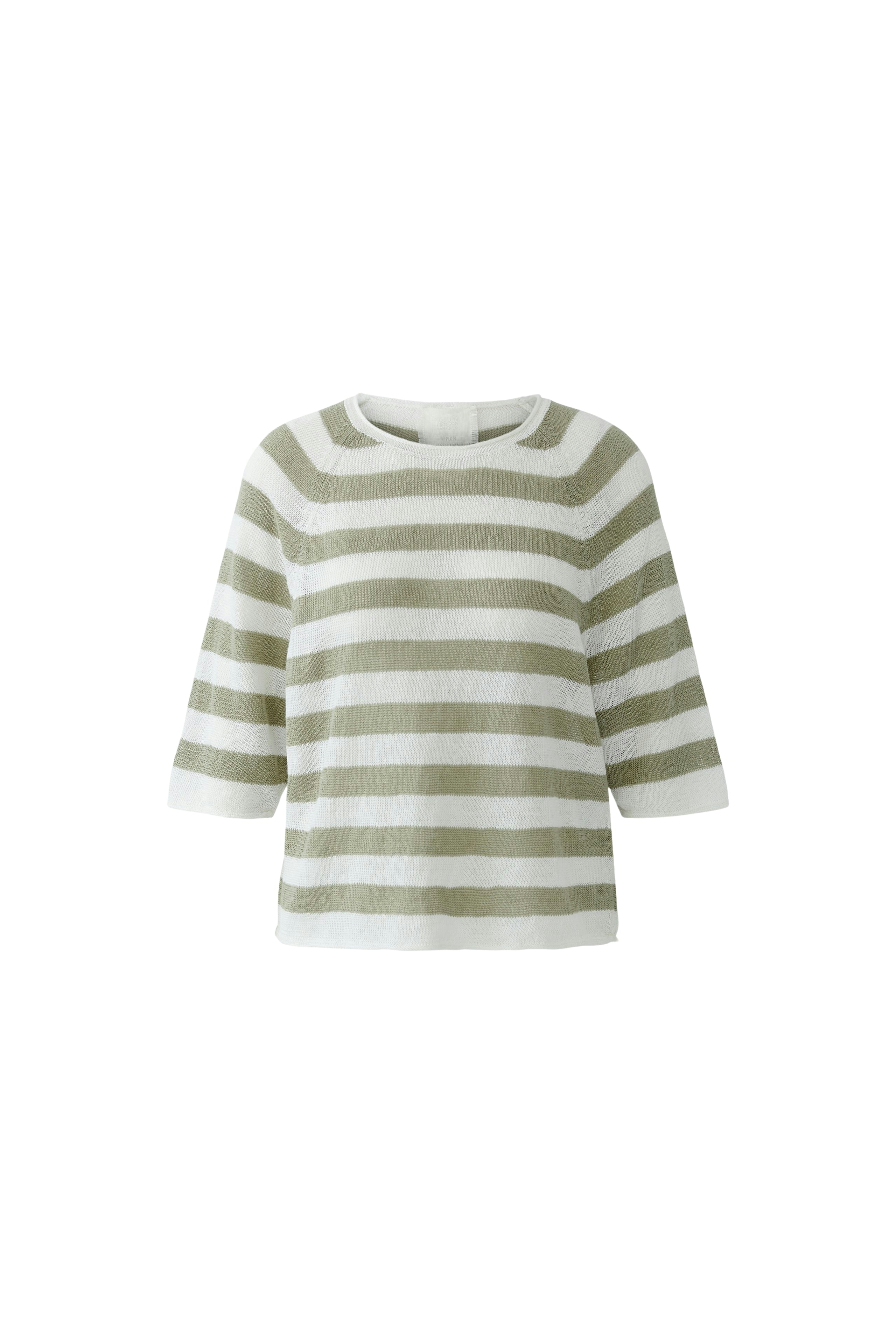 Oui Damen Pullover  White Gree