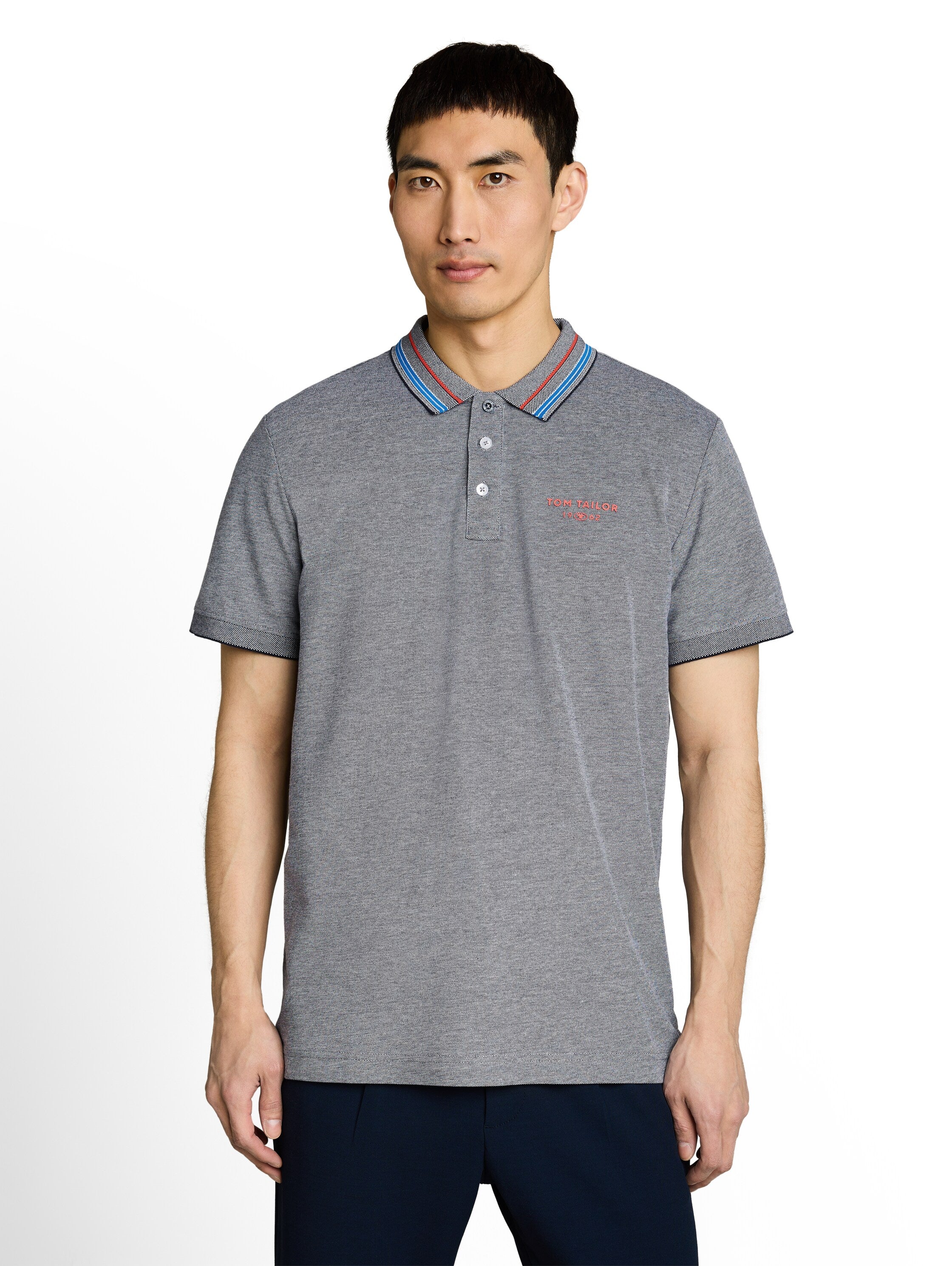 Tom Tailor Herren Polo-Shirts Sky Captain Blu