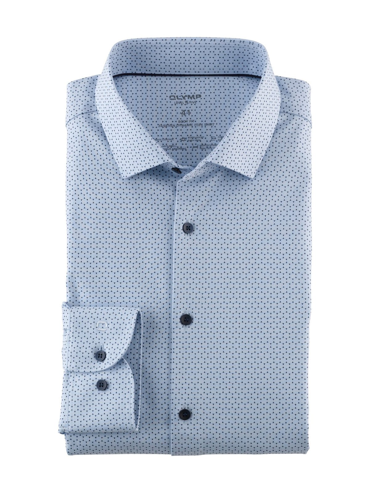Olymp Herren Hemden lang Bleu