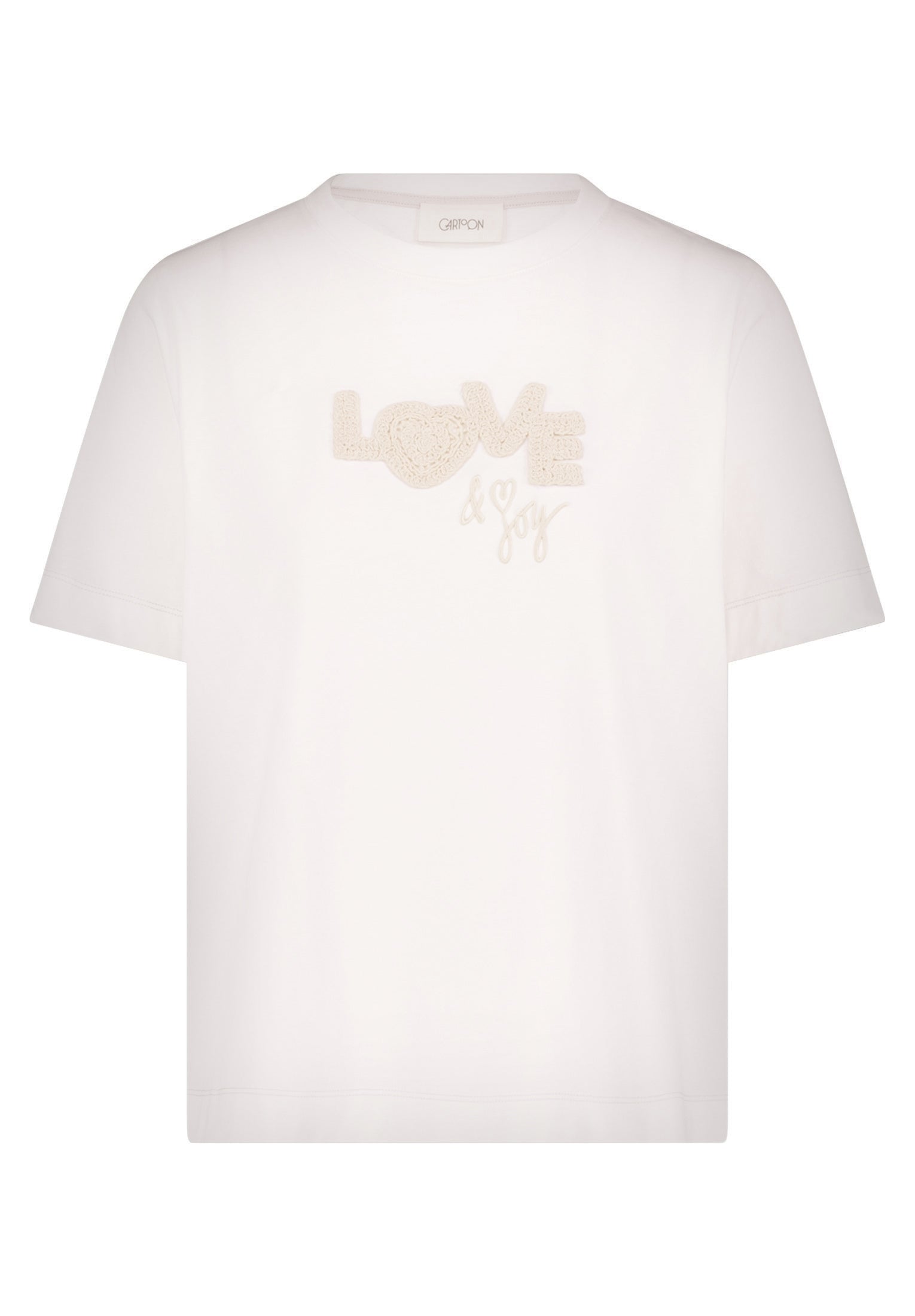 Cartoon Damen T-Shirts Patch Cream/Nat