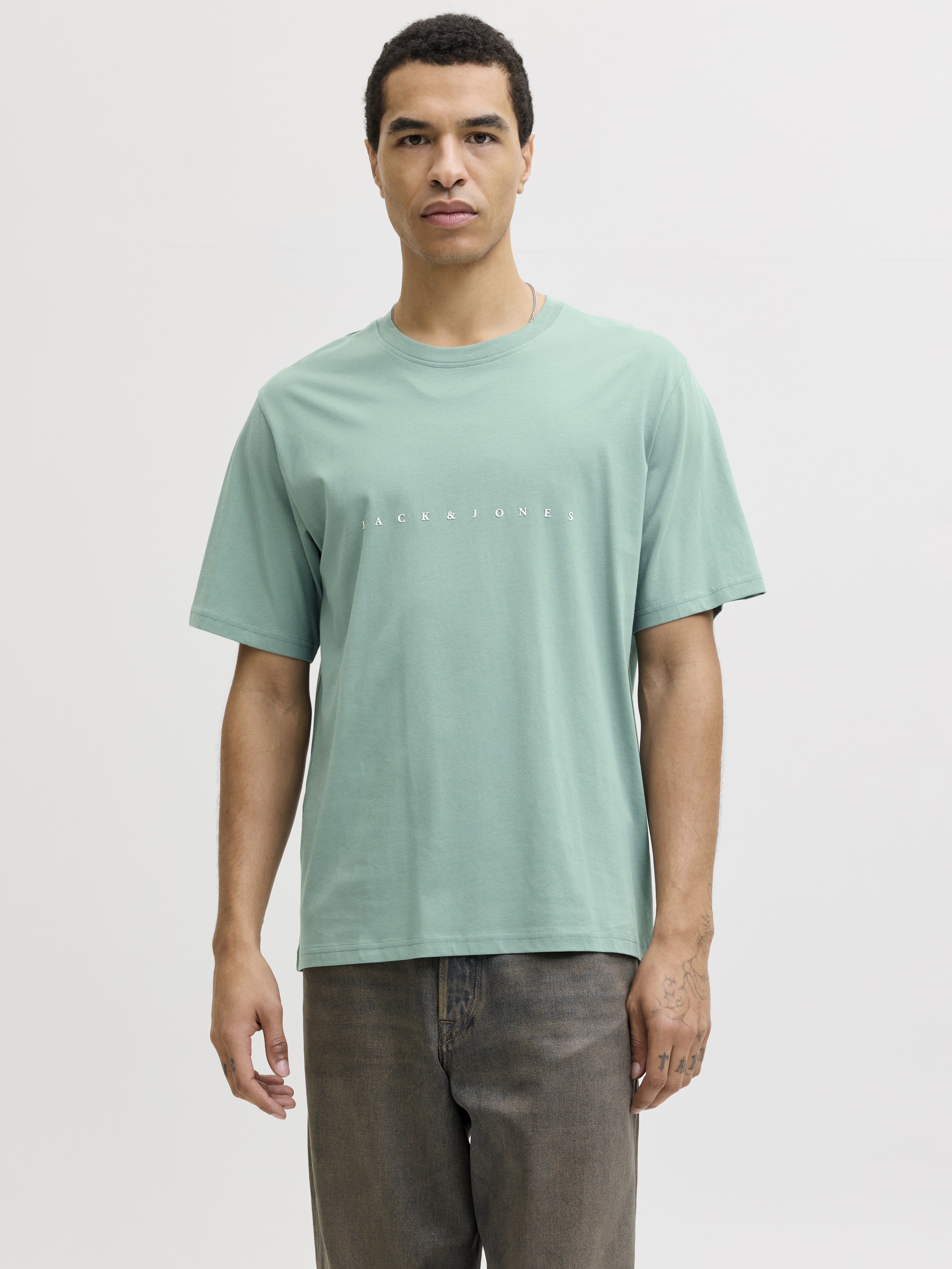 Jack & Jones Herren T-Shirts kurz Mineral Blue