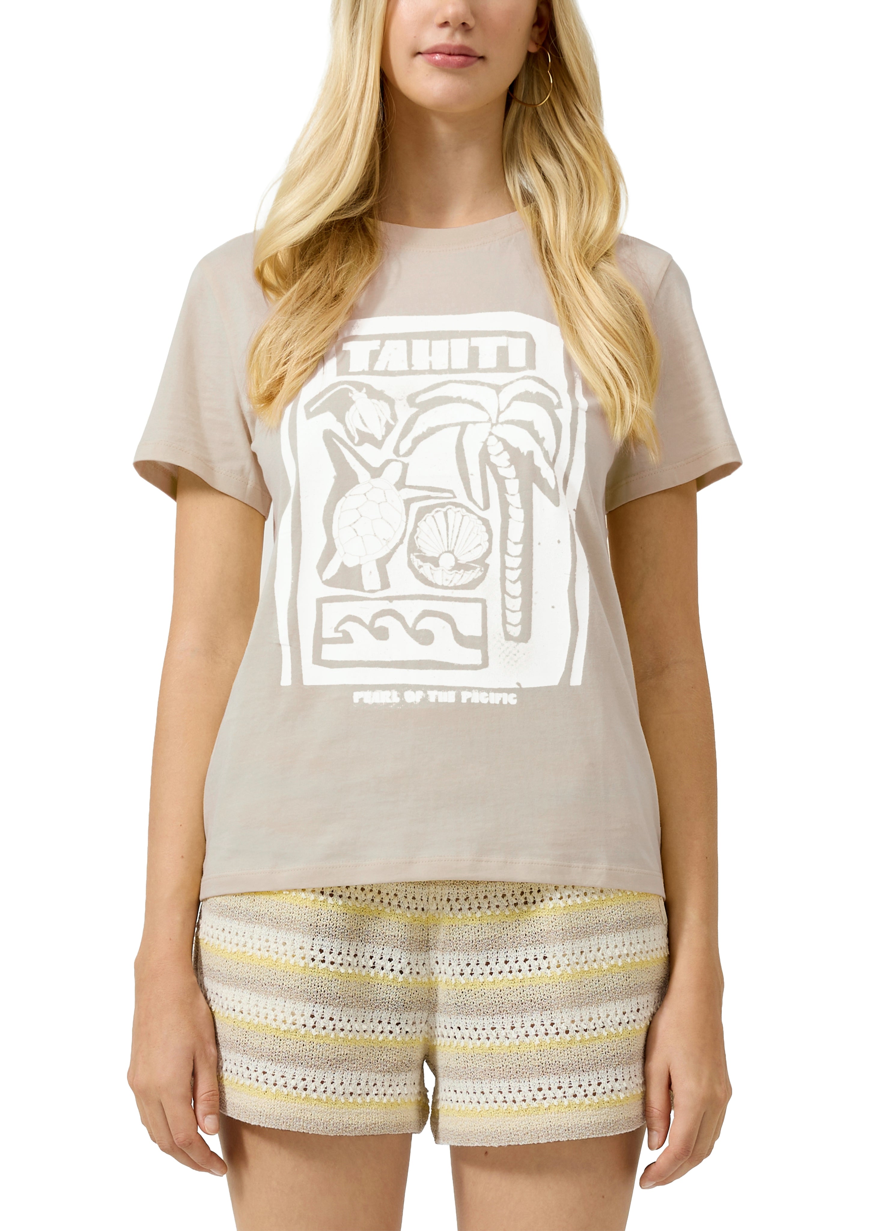 QS by S.Oliver Damen T-Shirts Grey/Black