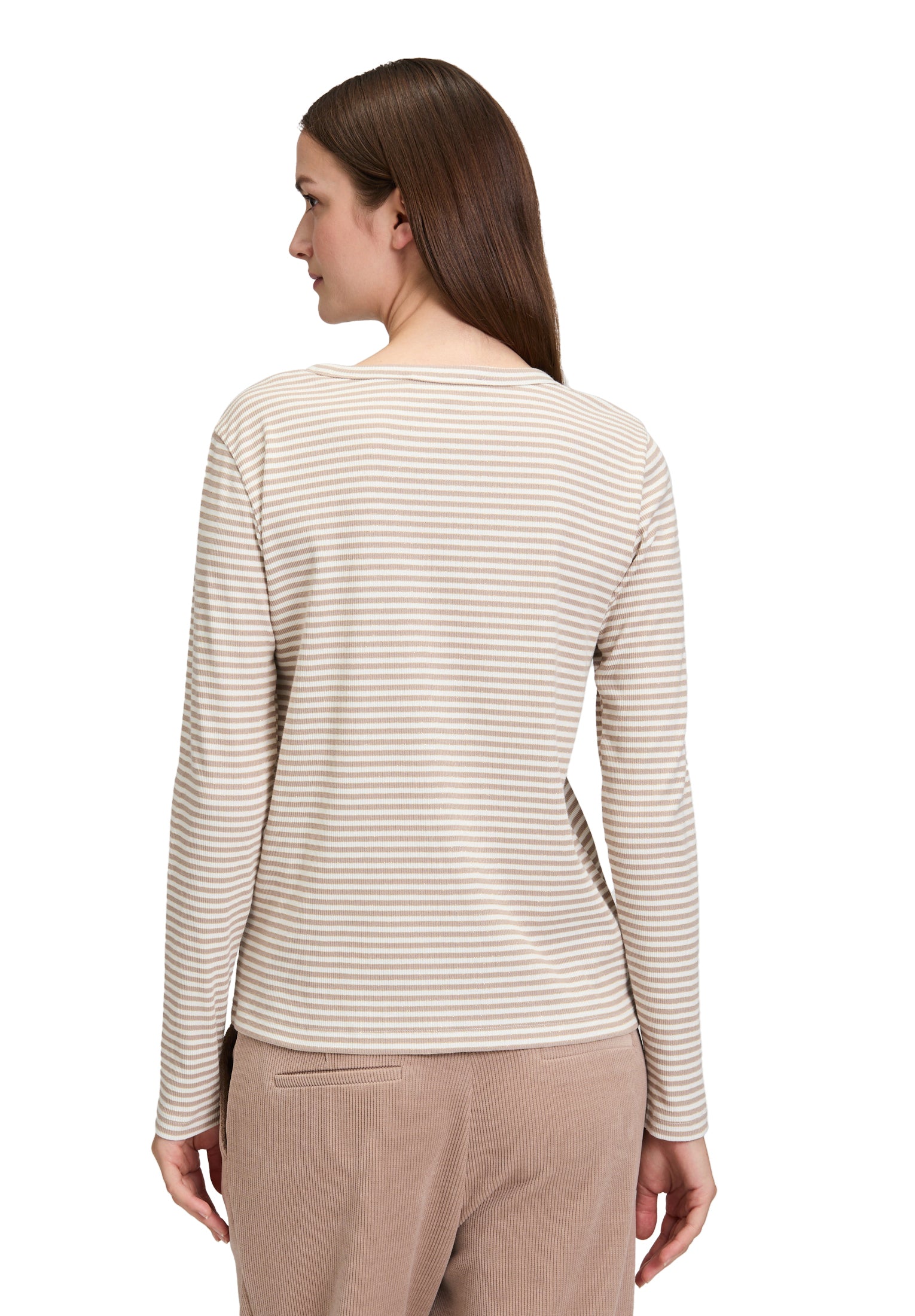 Betty & Co Damen T-Shirts Taupe/Cream
