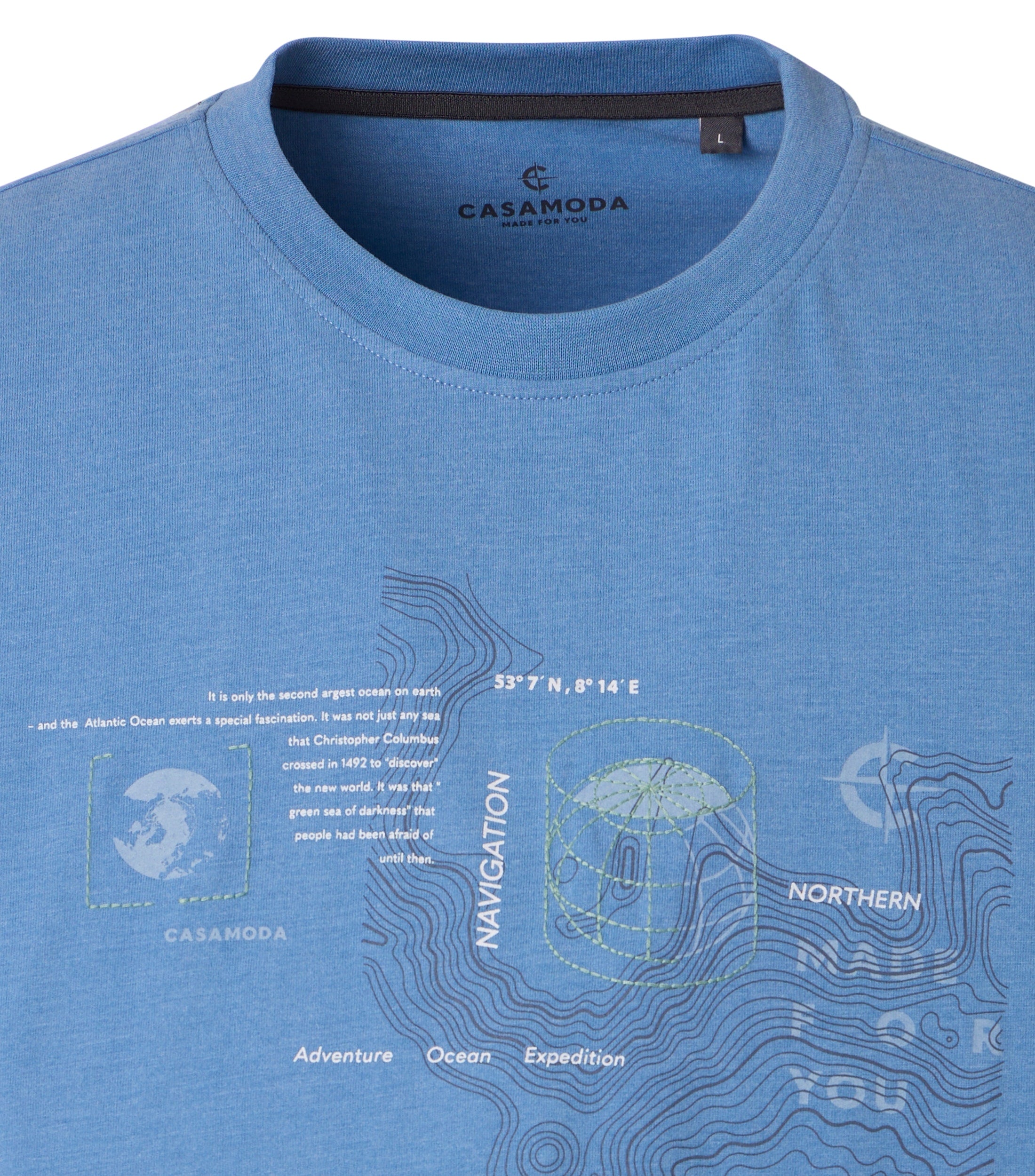 Casa Moda Herren T-Shirts kurz  Blau