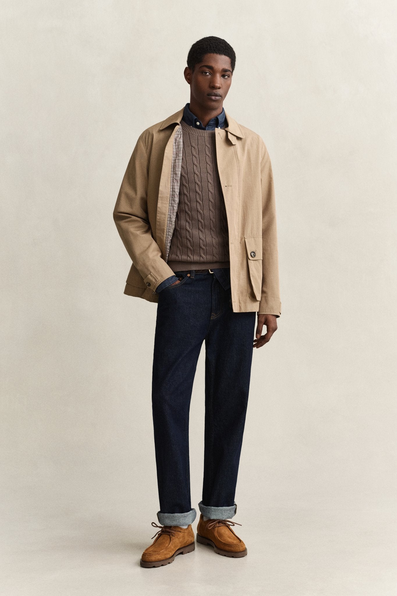 Gant Herren Pullover  Faded Taupe
